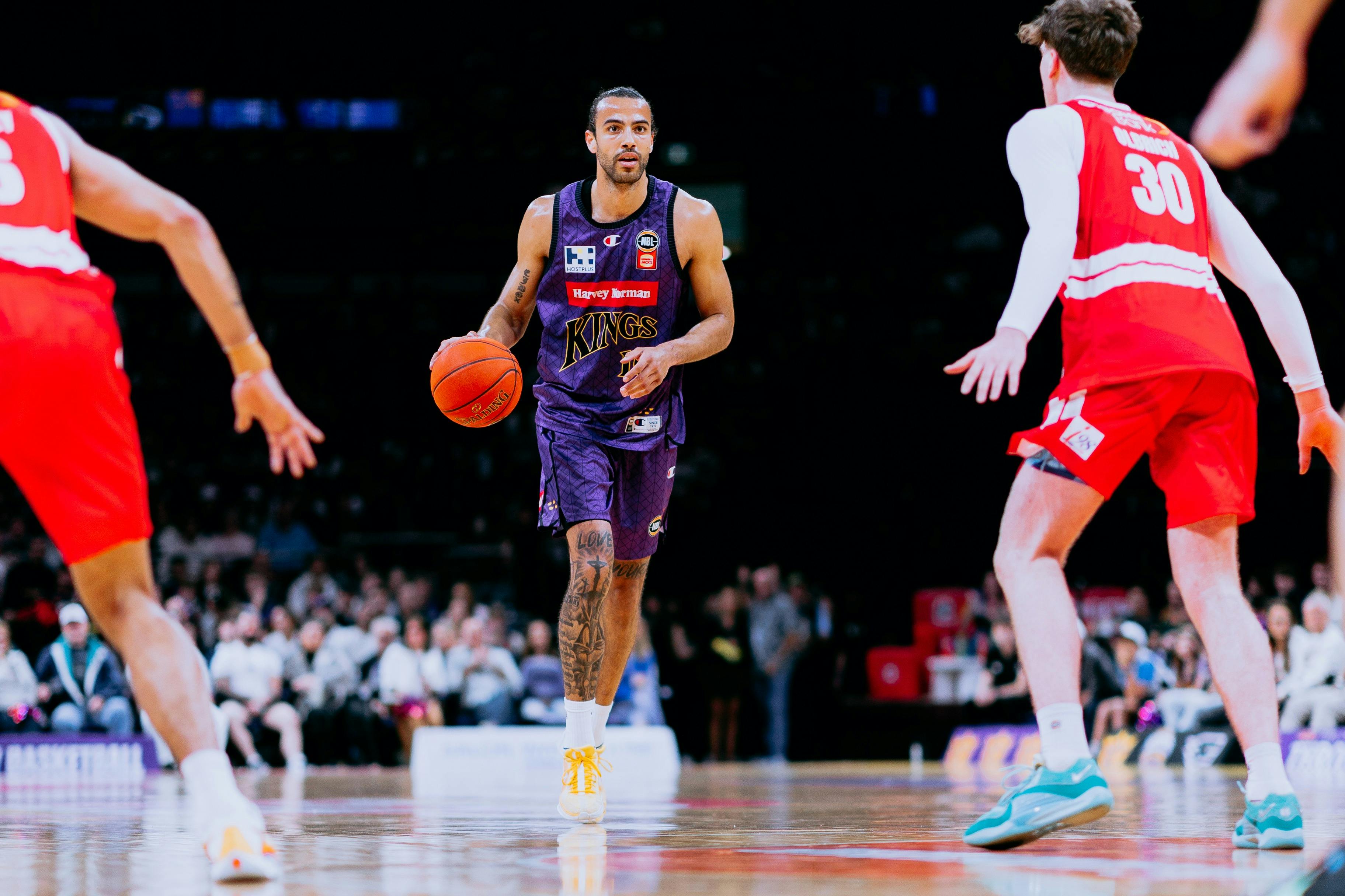 Xavier Cooks with ball in Kings game against Hawks