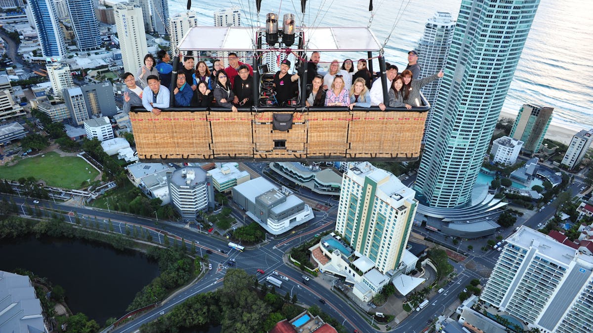 Murray over the city high rise buildings