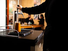 Nitro Coffee being poured ready to serve