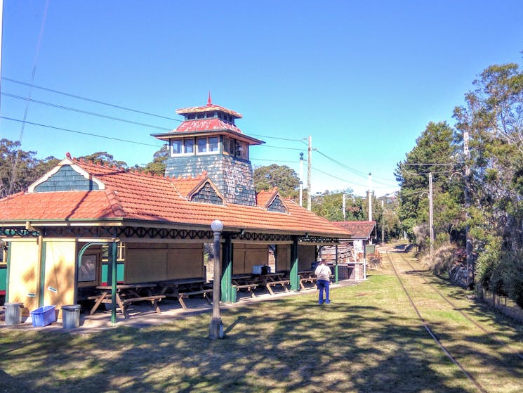 Tram stop at Sydney Tramway Museum