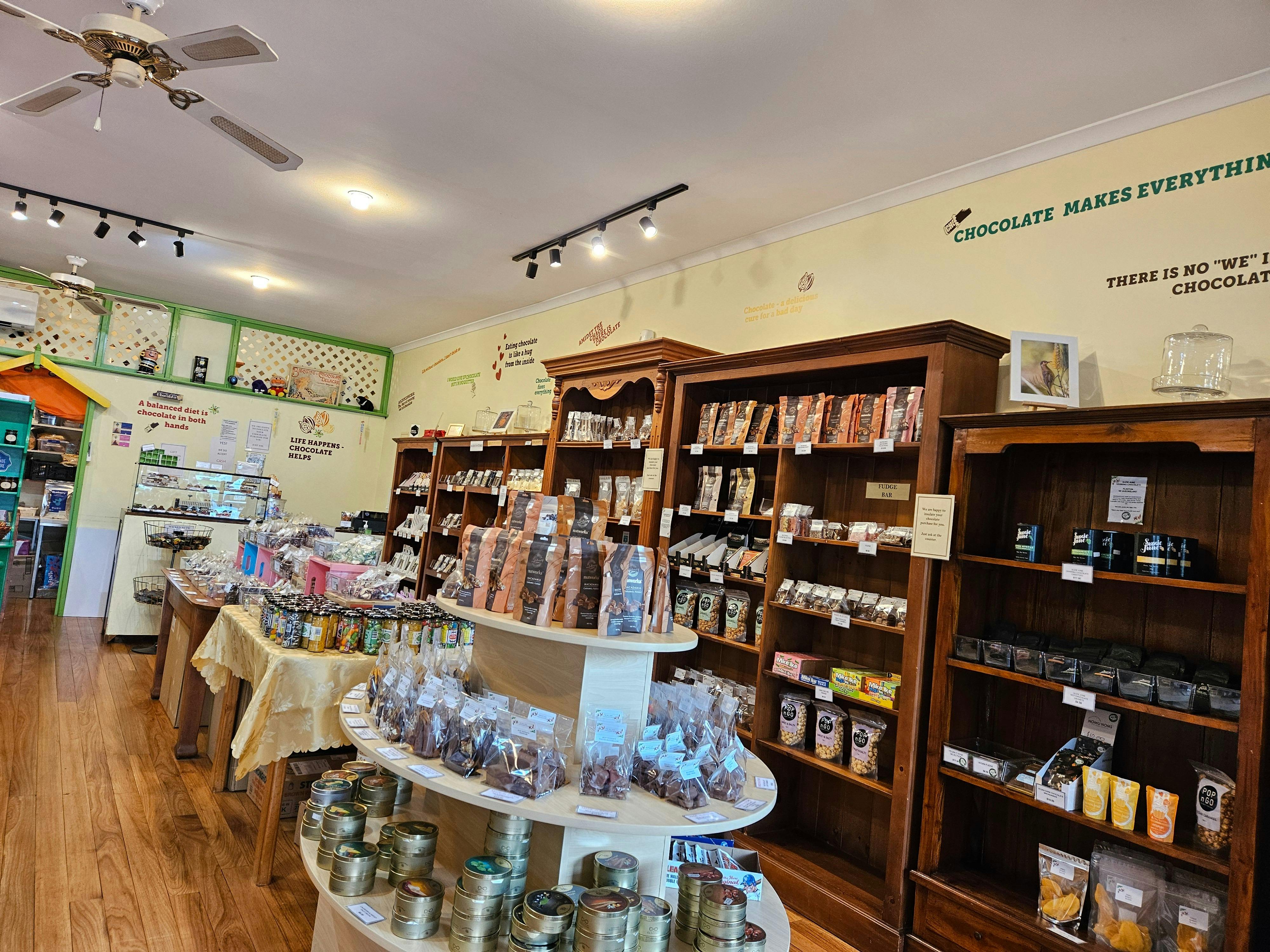 Inside the Not Just Chocolate shop