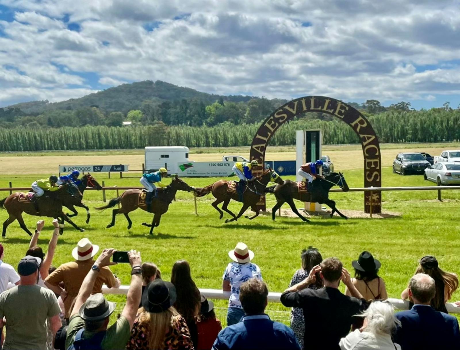 Winning post at Healesville Racing Club
