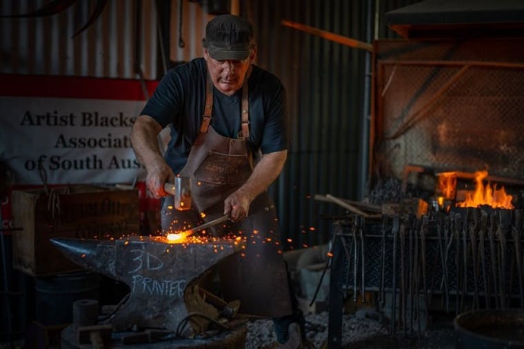 Moonta Mines Tipara Forge Blacksmith Demonstration