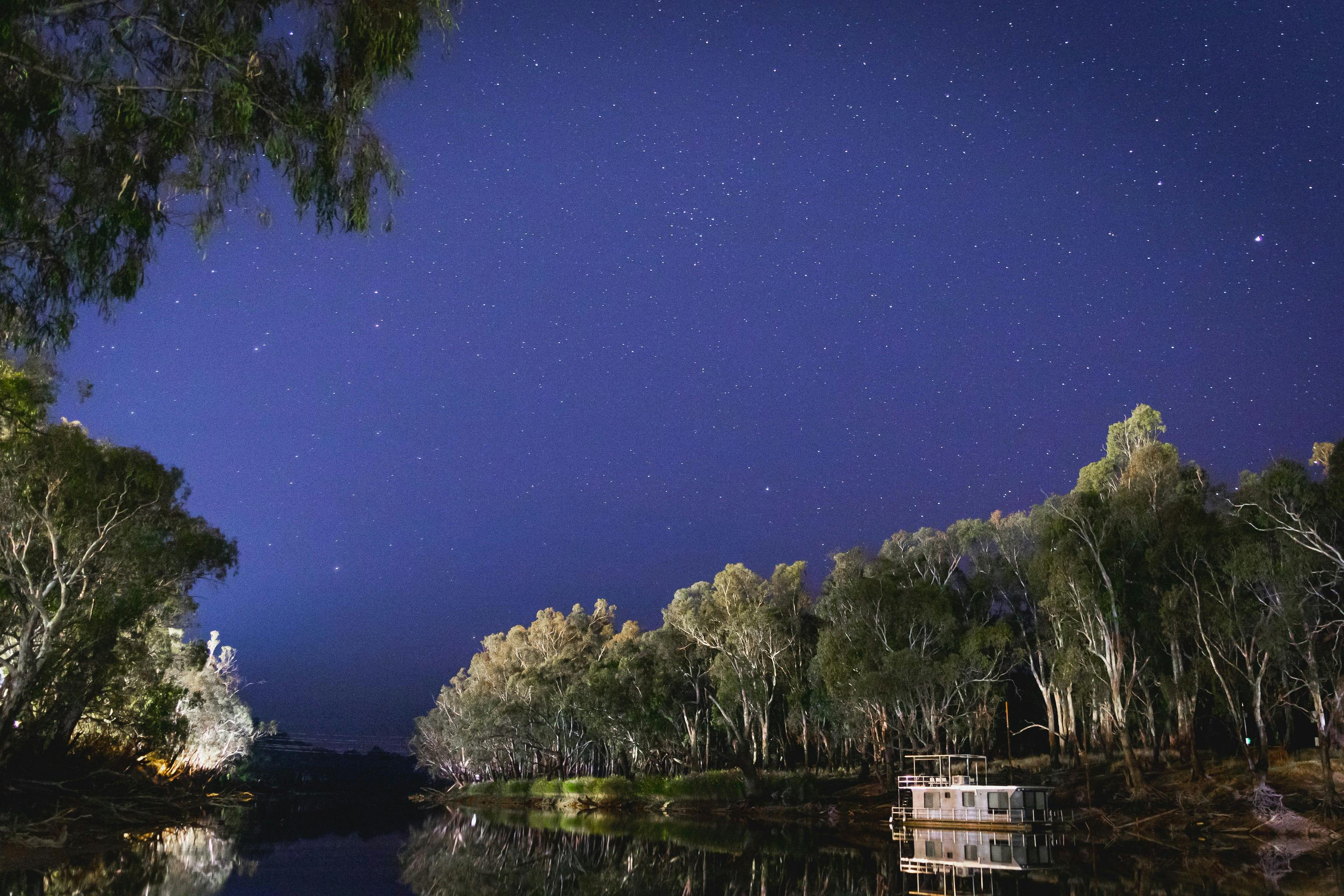 Stars over the river and gums