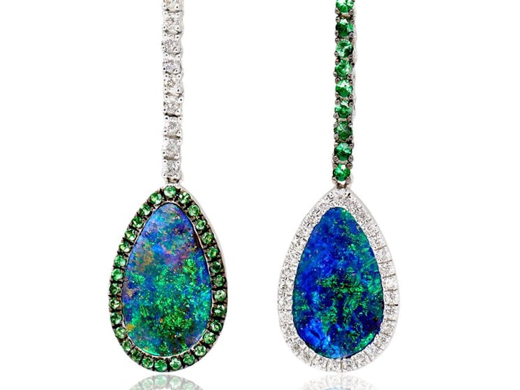 Opal Minded Australian Boulder Opal Earrings Designed by Renata Bernard