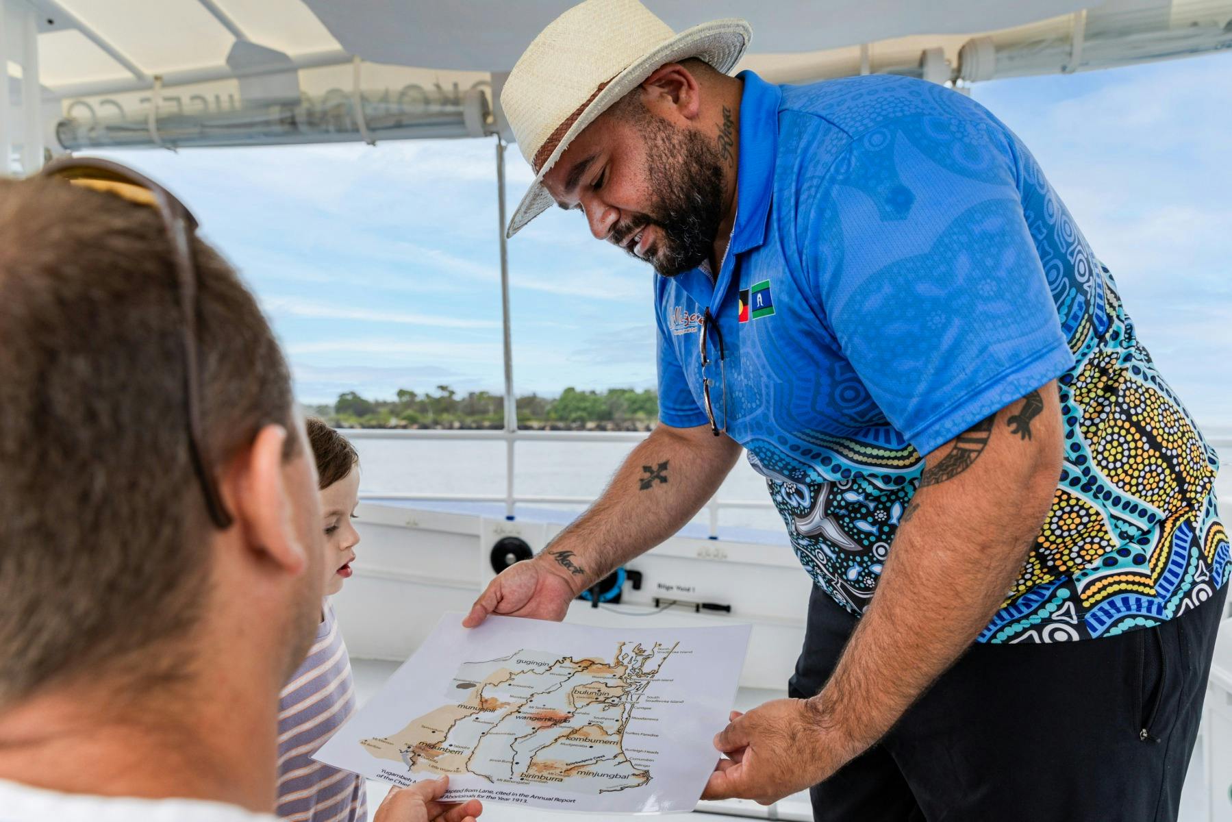 Cruise with Culture Tour -  Jellurgal guide pointing out significant sights on the map
