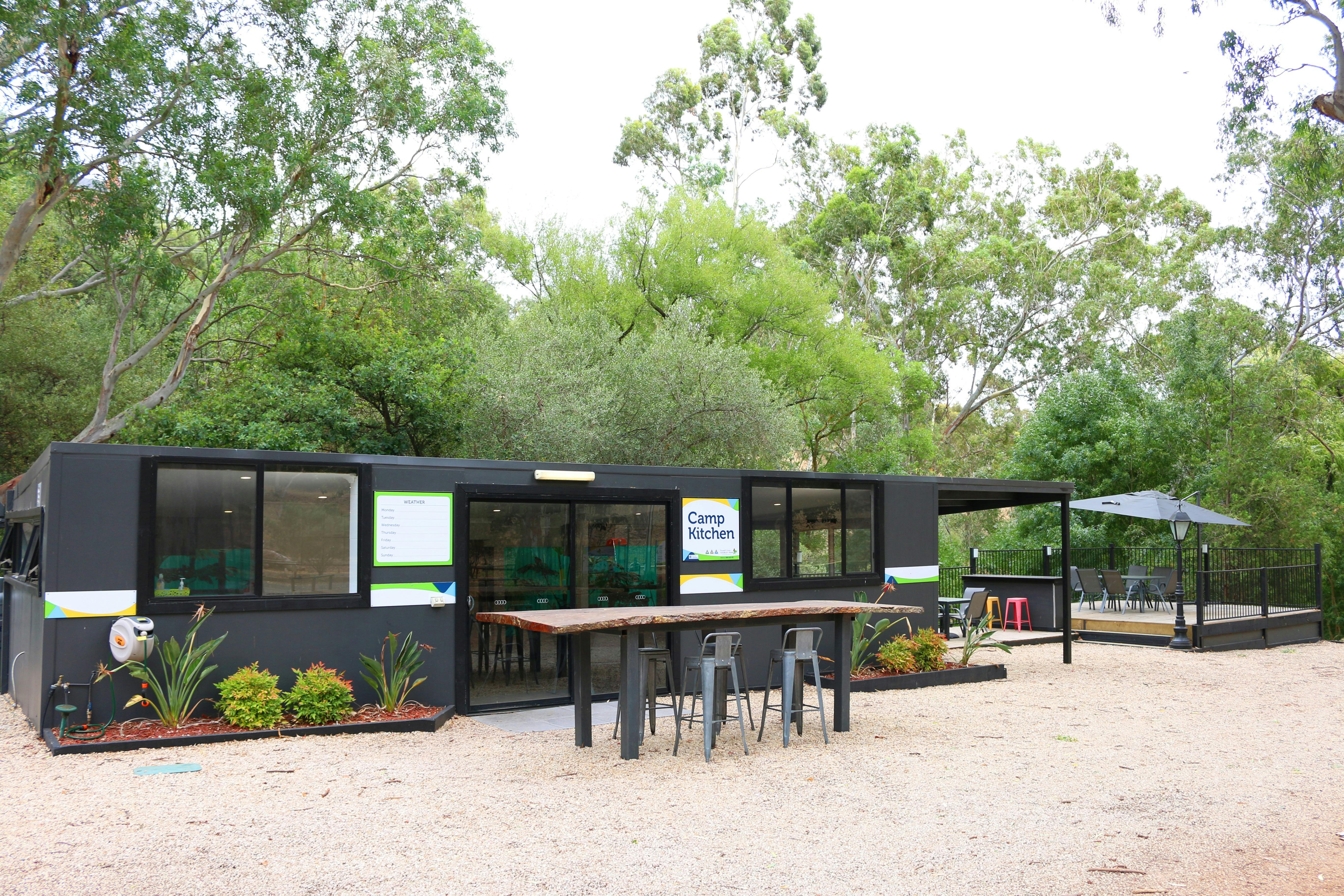 Powered caravan site