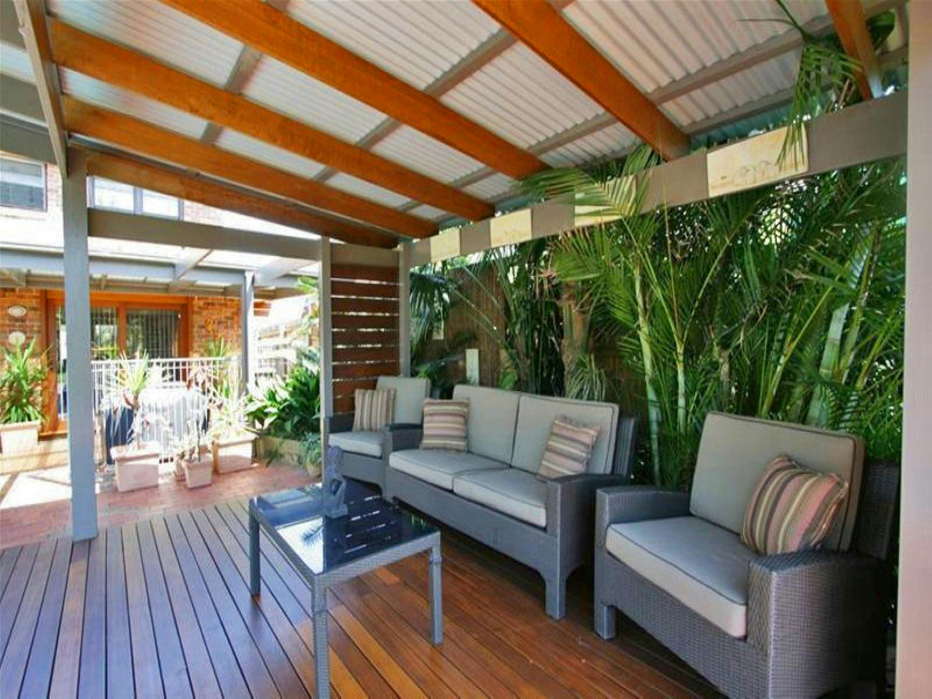 Outdoor lounge area