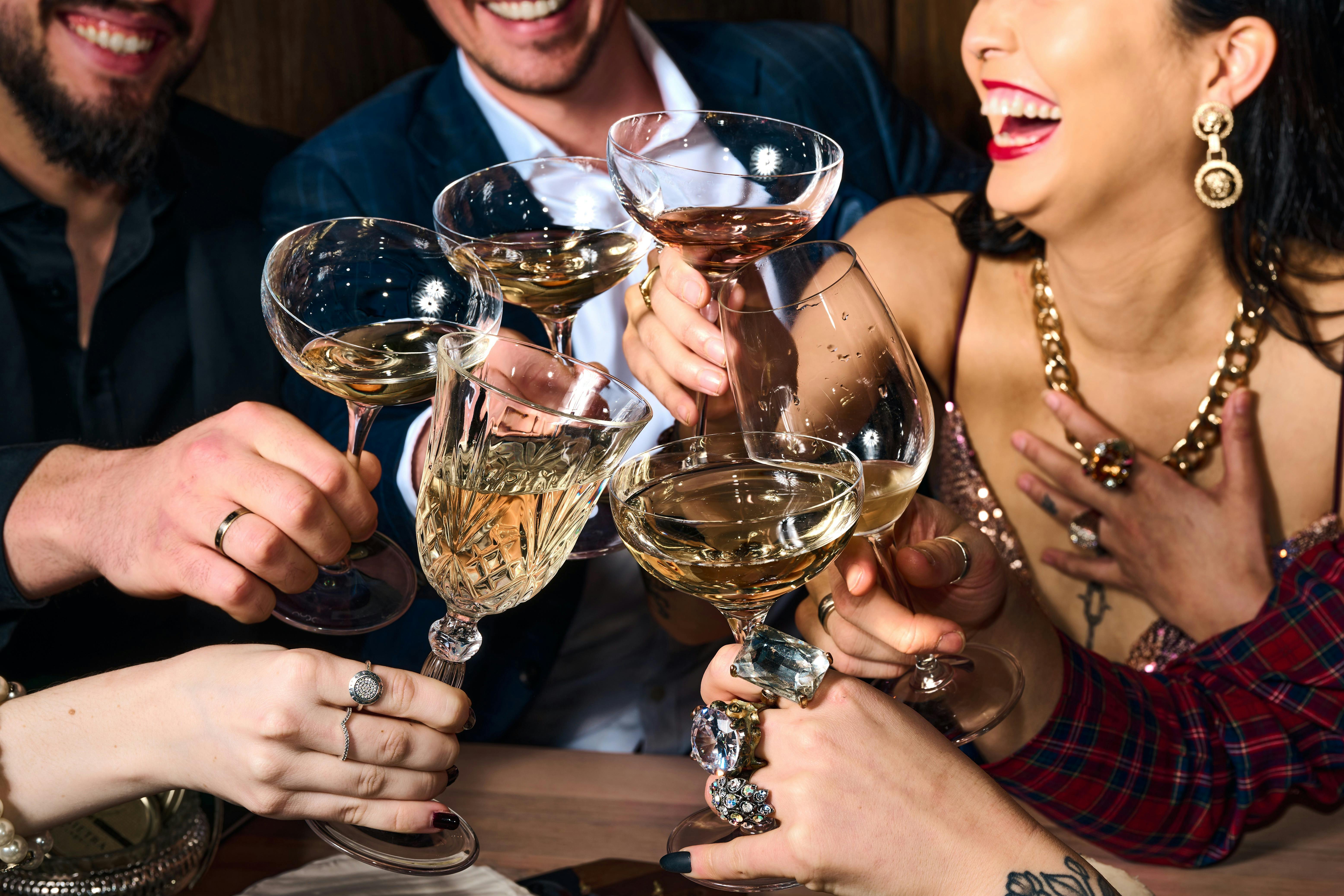 cheers with champagne