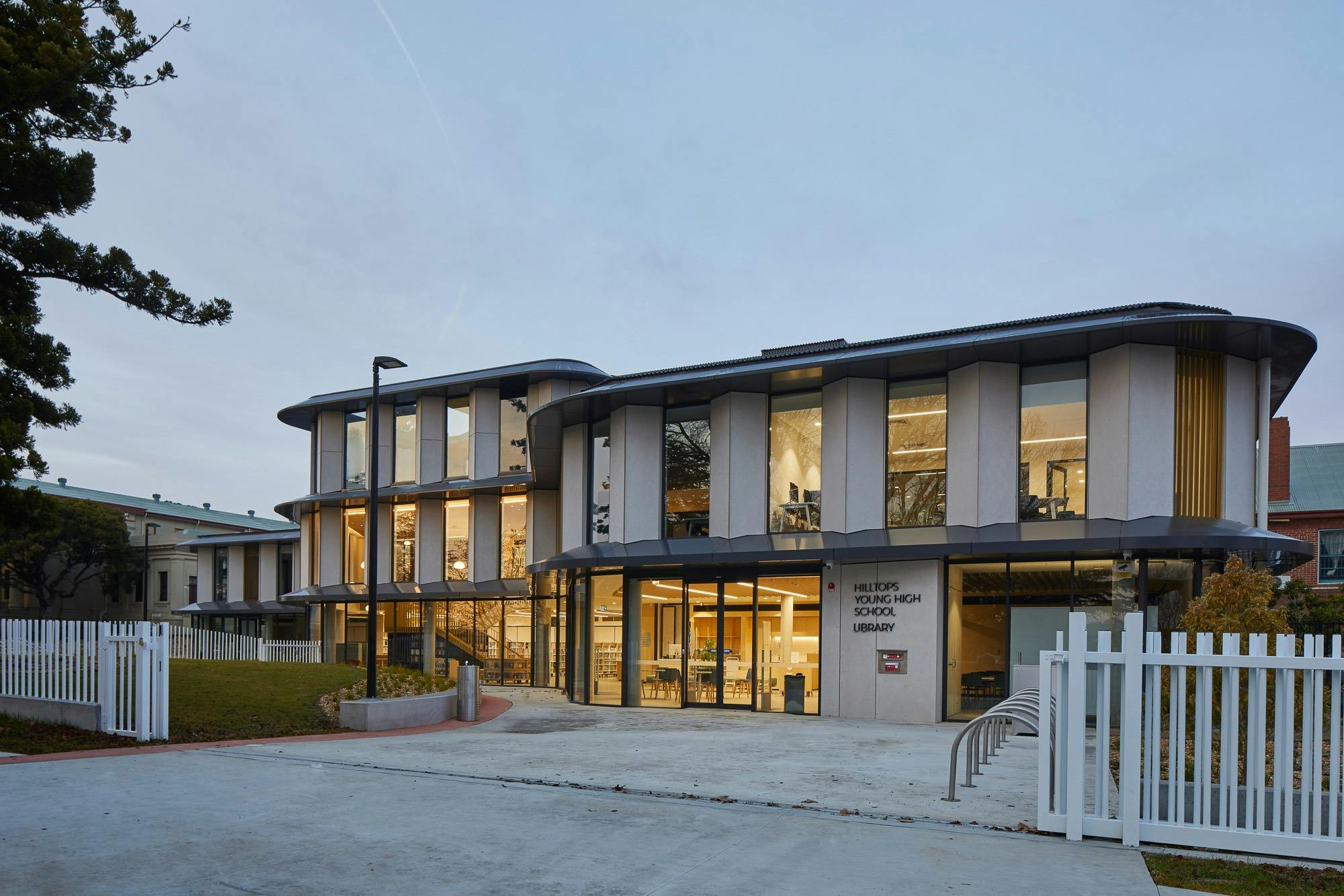 Full exterior view Young Library