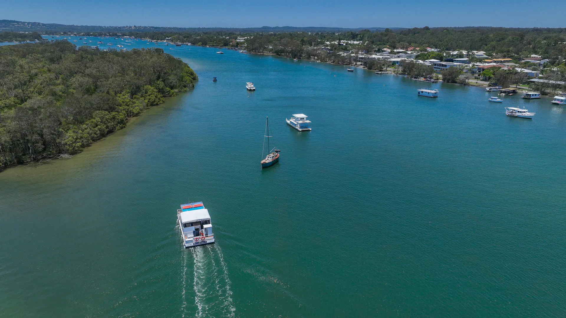 Aerial photo of the noosa queen