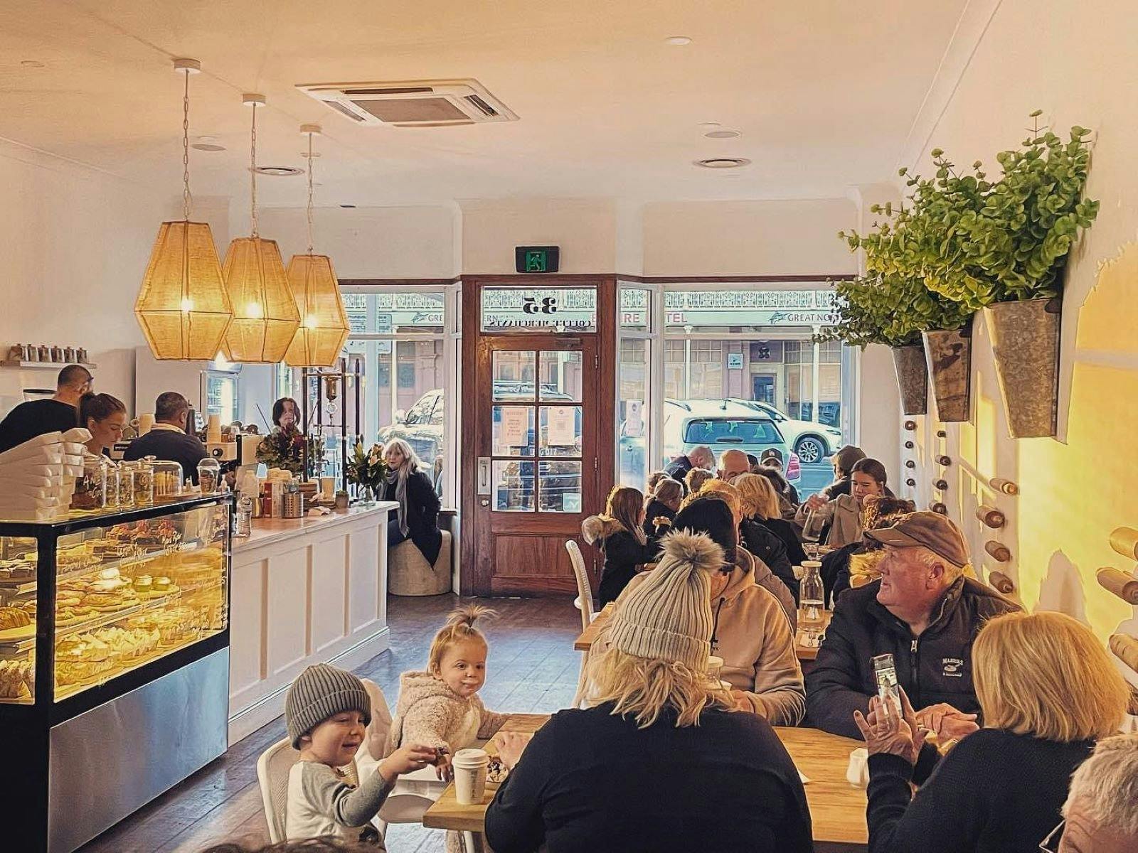 Inside Hussy's with a full house of customers.