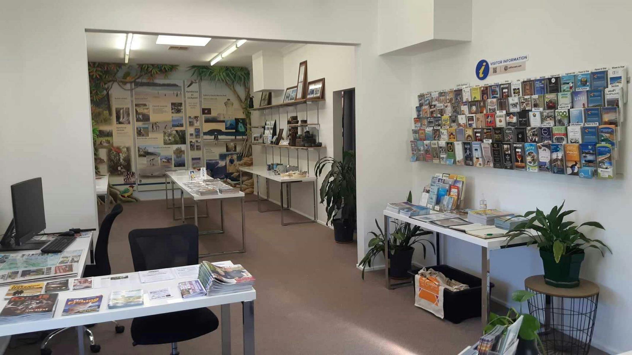 Inside Woolgoolga Visitor Information Centre