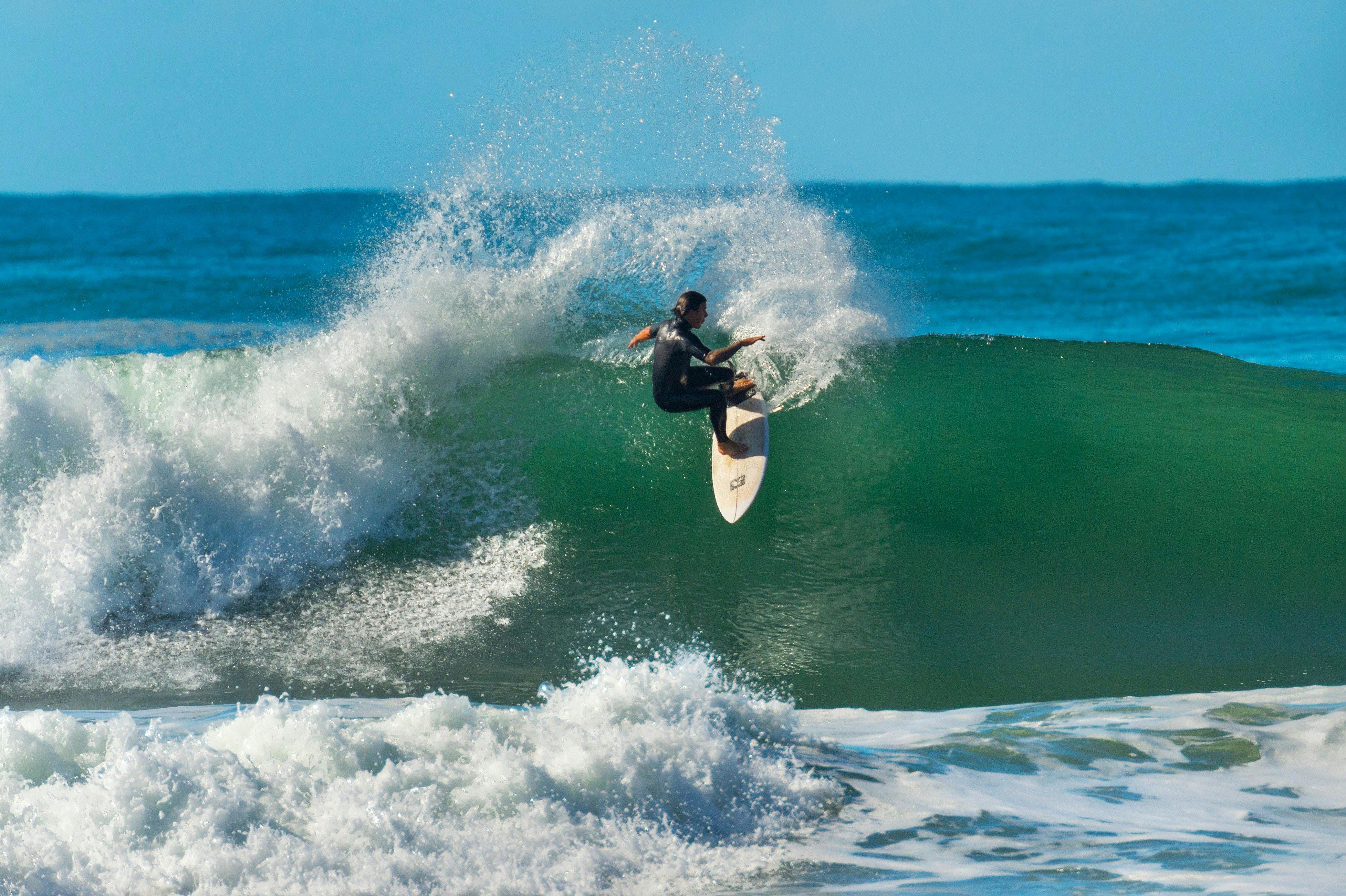 Surfing at Sawtell Beach