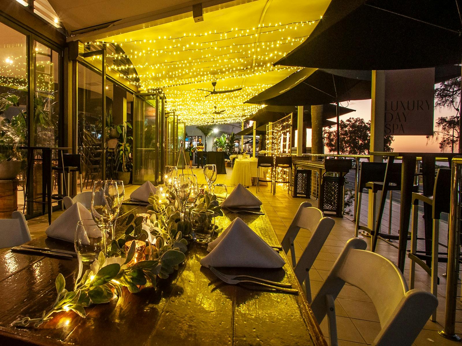 Evening functions available, perfect for a relaxed wedding.