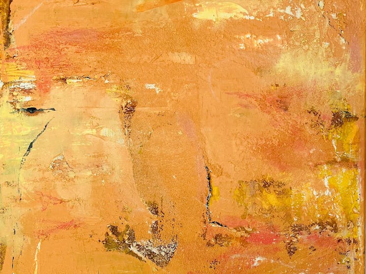 Judy Trick: Yulara, 2024 Mixed-media on canvas. 92 cm x 61 cm.