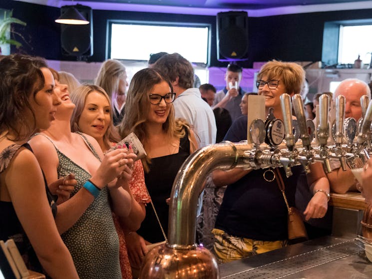 A group enjoying themselves at The Pourhouse