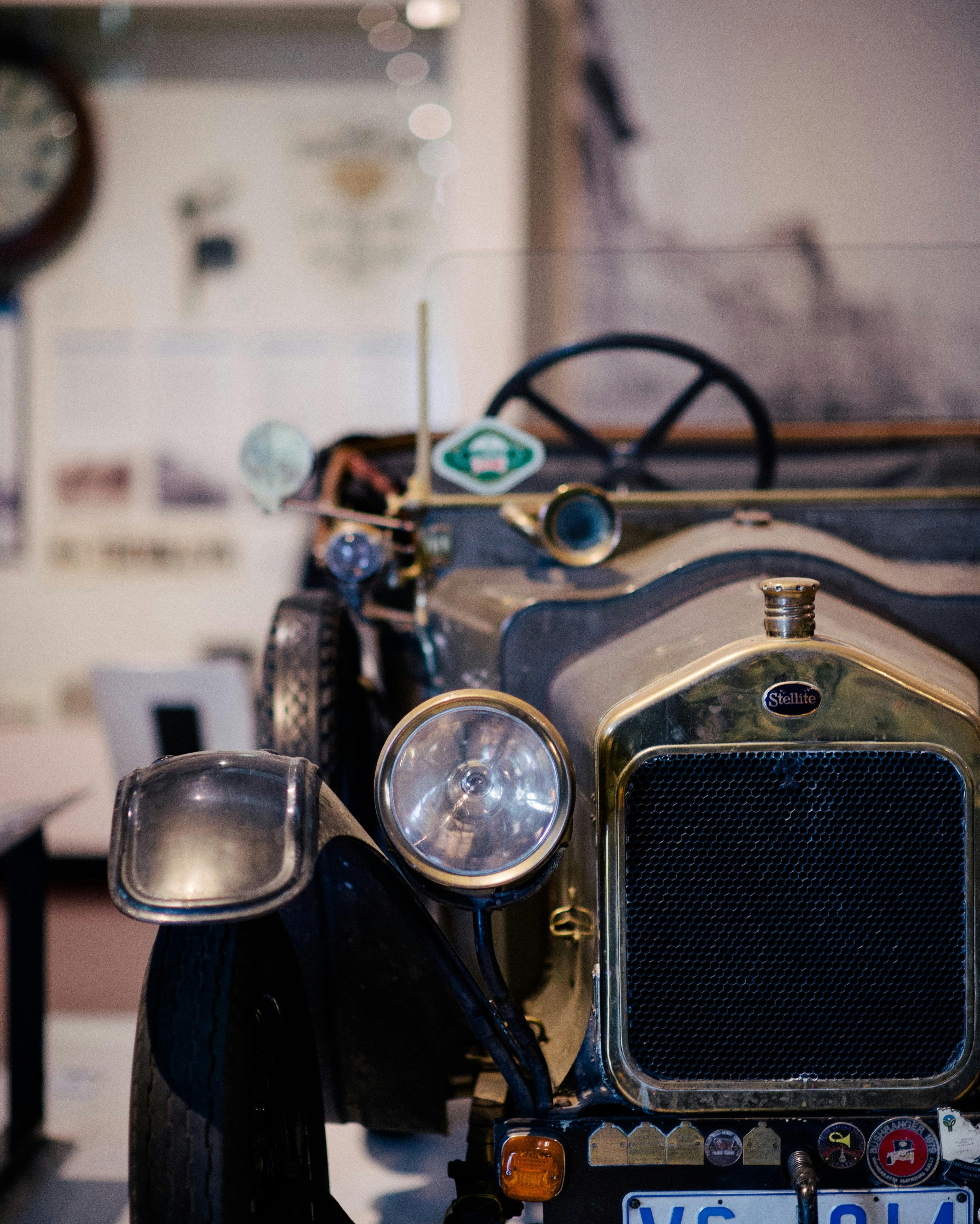 Historical car on display