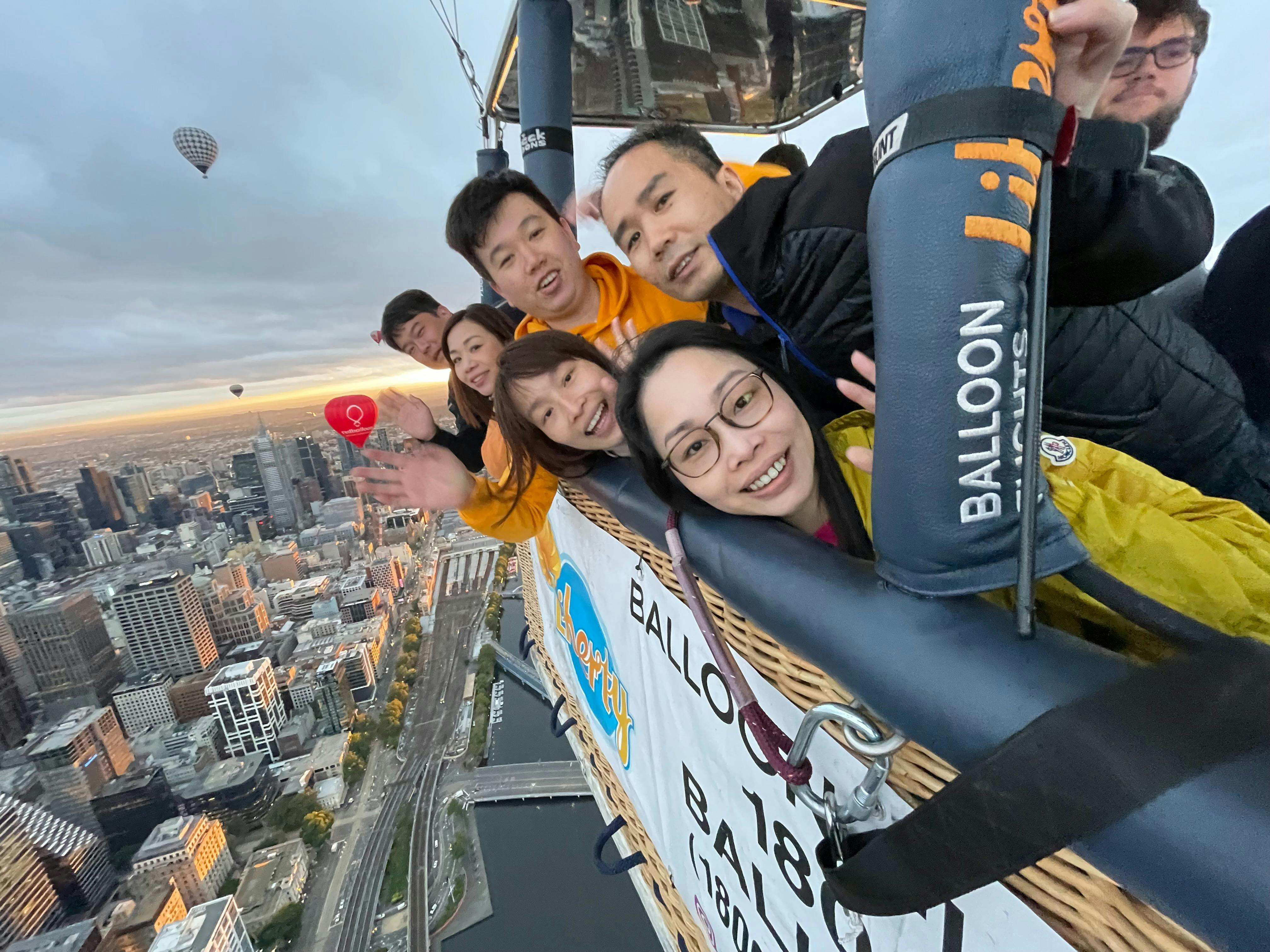 singaporean passengers in a balloon