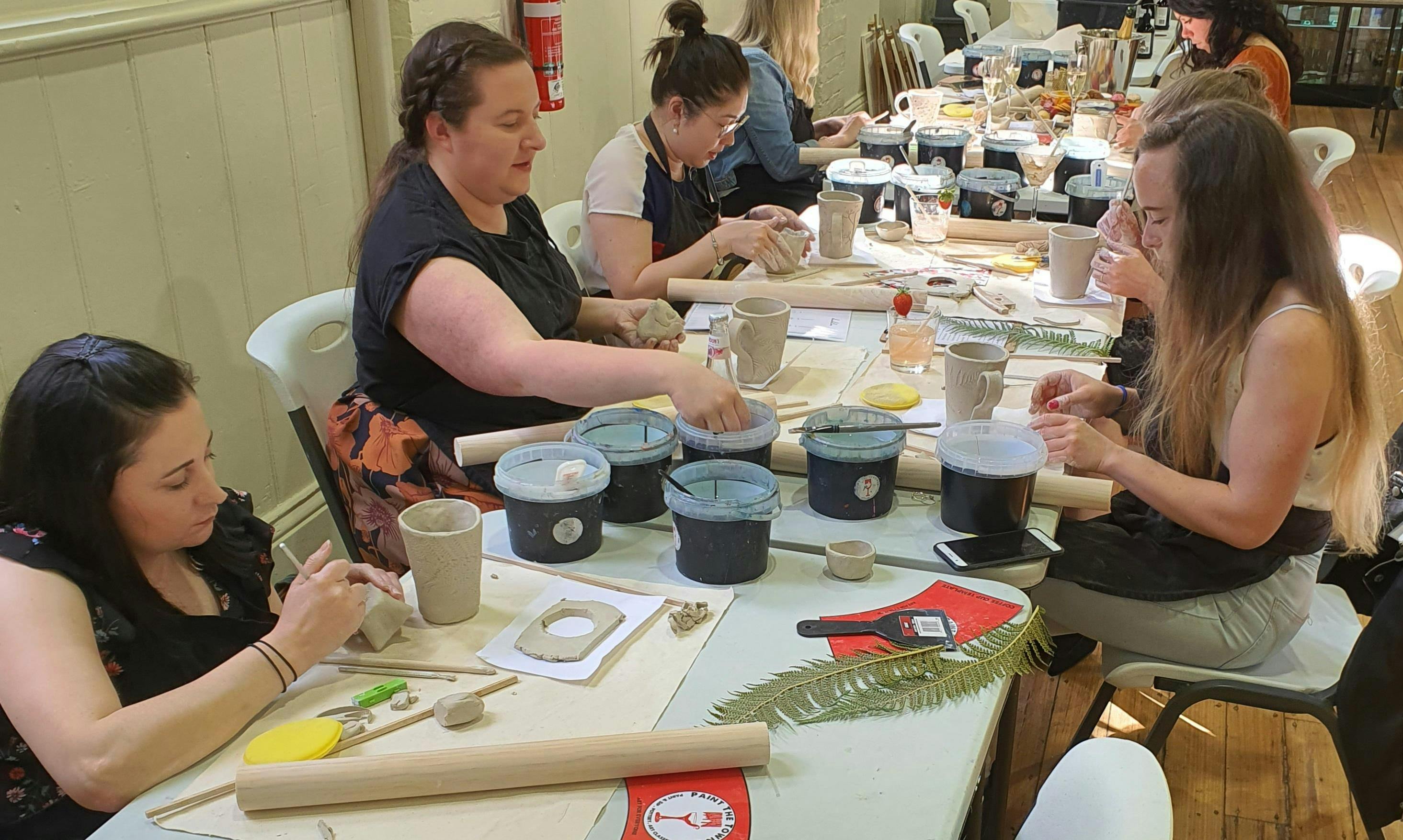 Clay hand building session