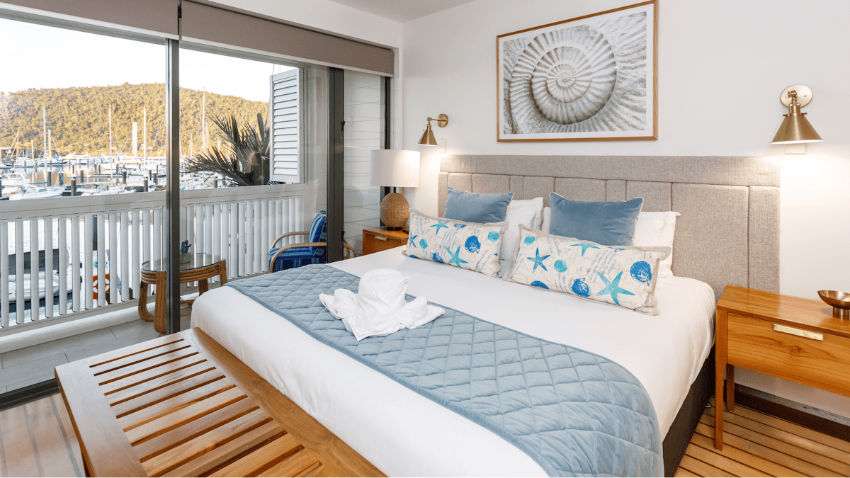 The Boathouse Apartments offer luxuty two bedroom apartments with modern decor.