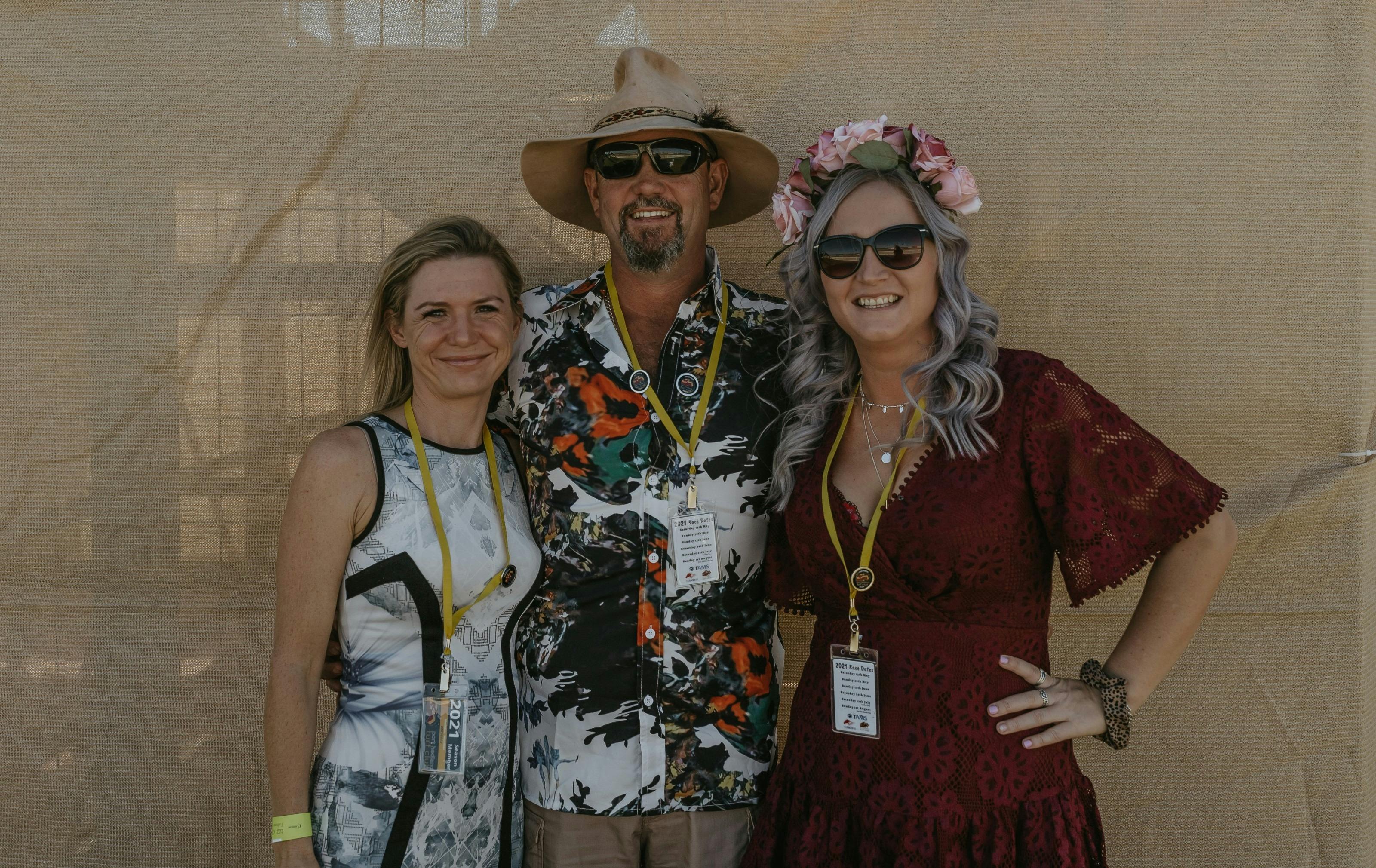 Three People at Port Hedland Turf Club