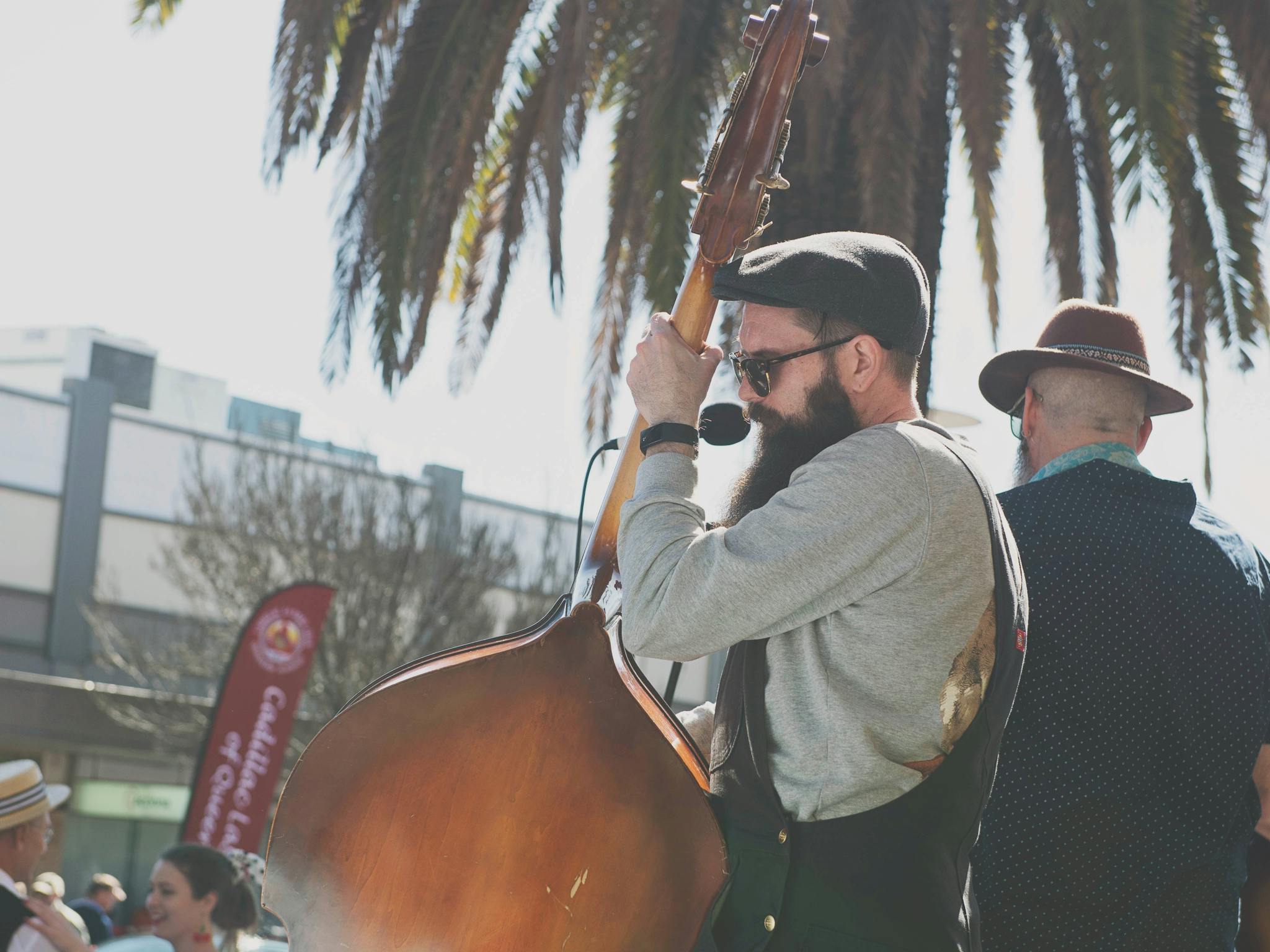 Man playing Bass in Slips and FWs