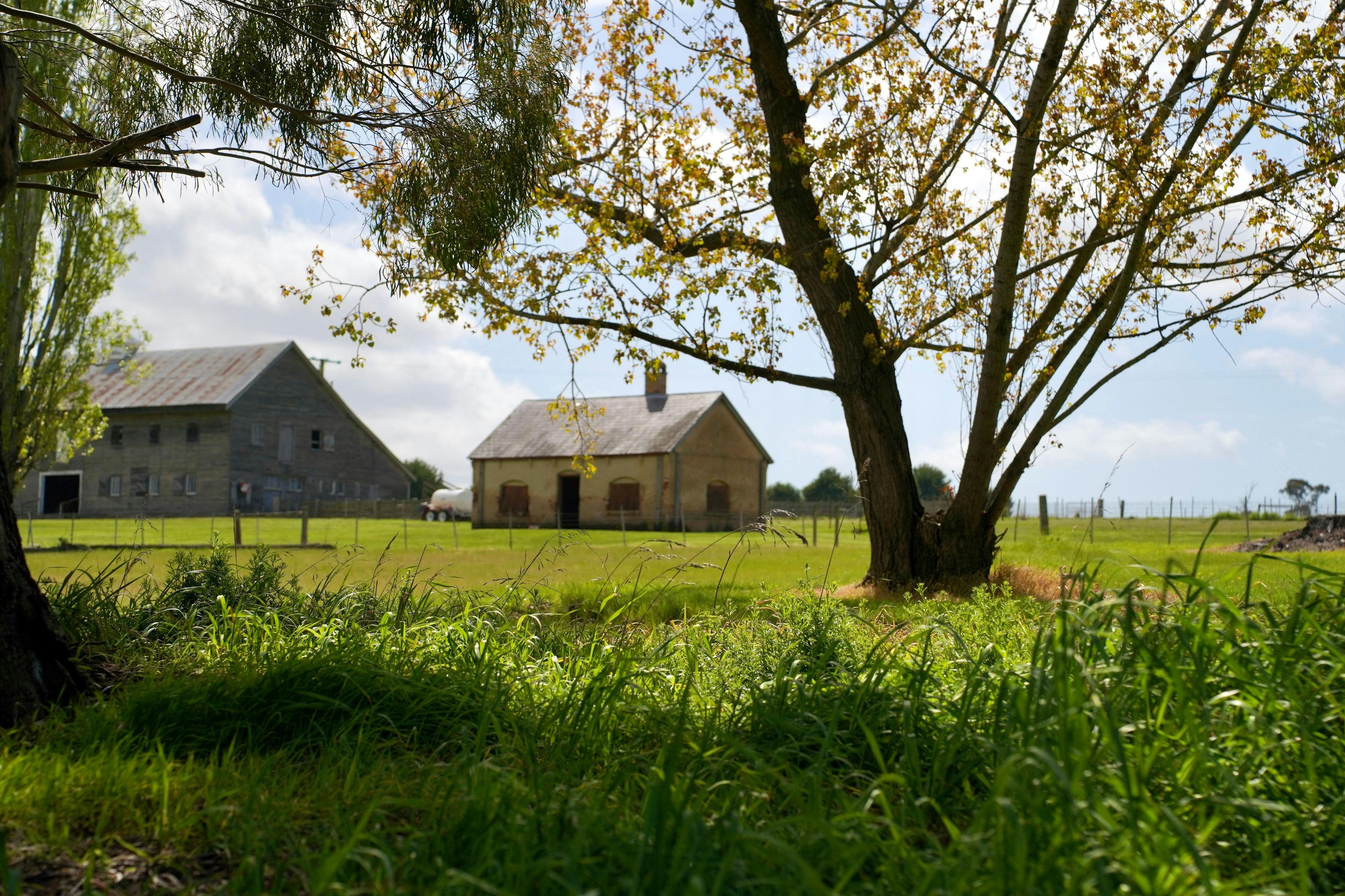 Beautiful views of cottages in fields