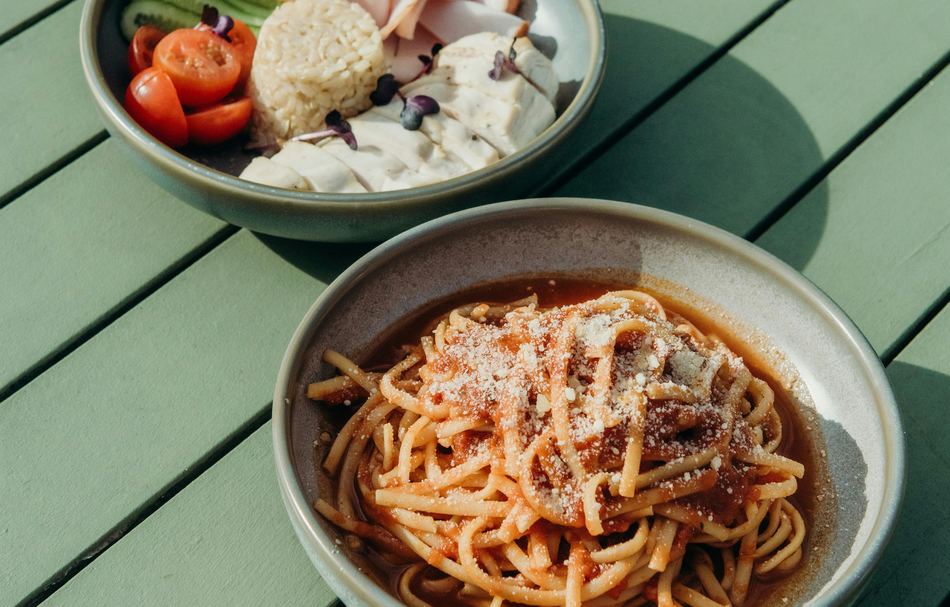 Upclose view of food at The Vineyard