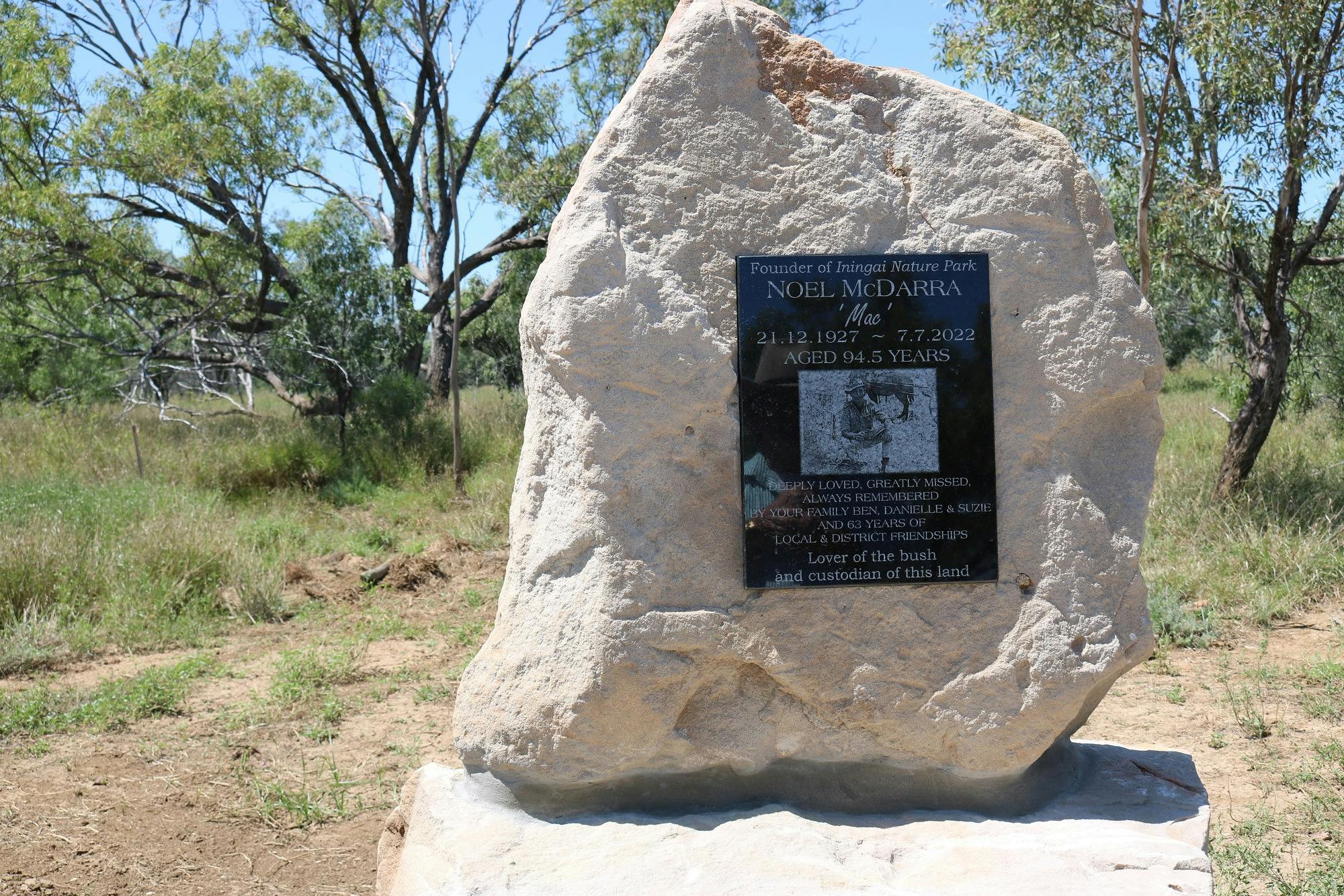 Memorial Plague to Noel McDarra