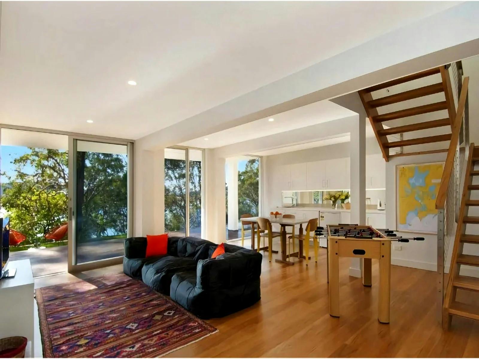 Large open plan living and entertaining area