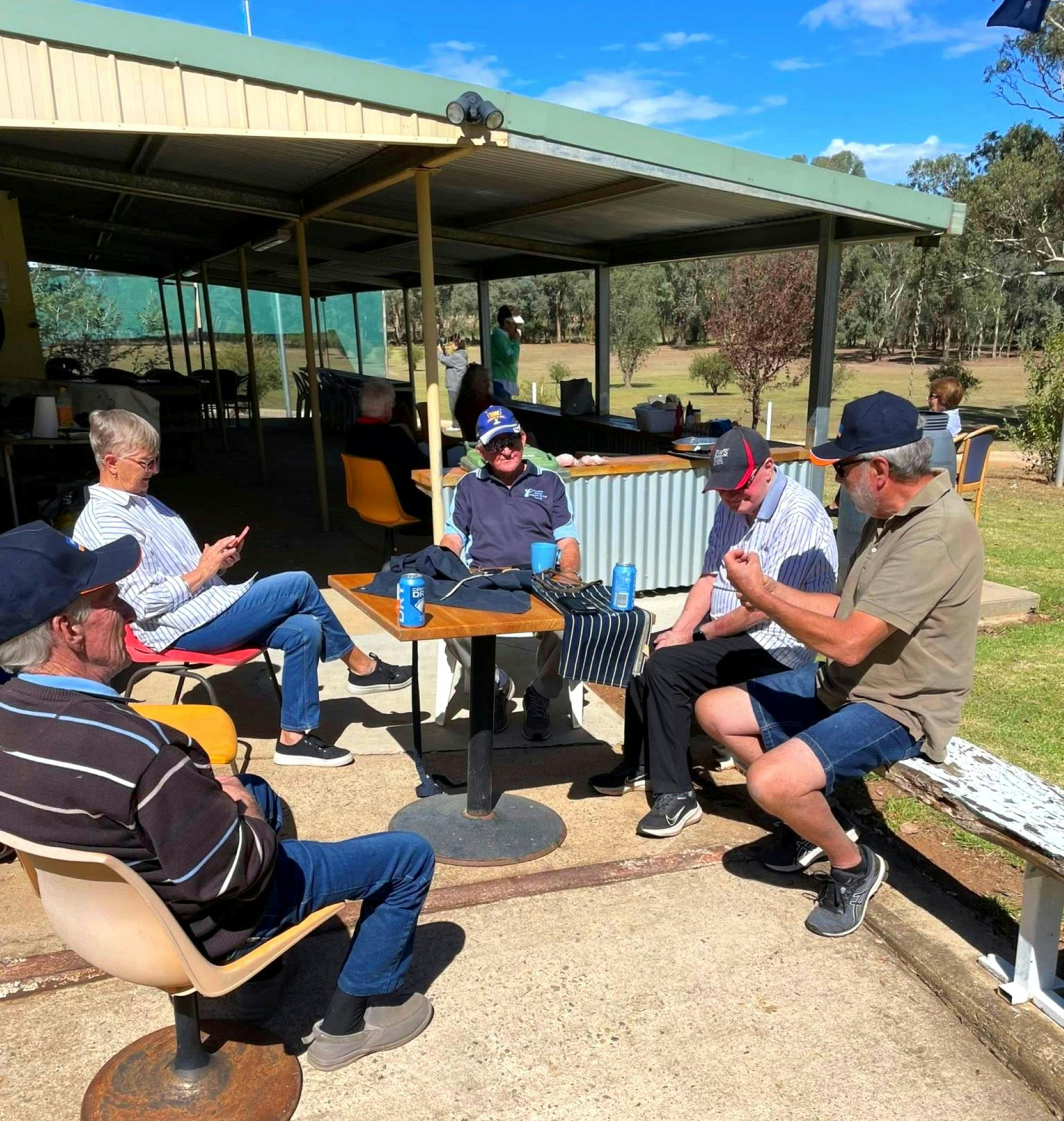 socialising at the club