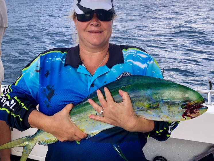 Mahi Mahi catch for Angie with Yamba Fishing and Charters