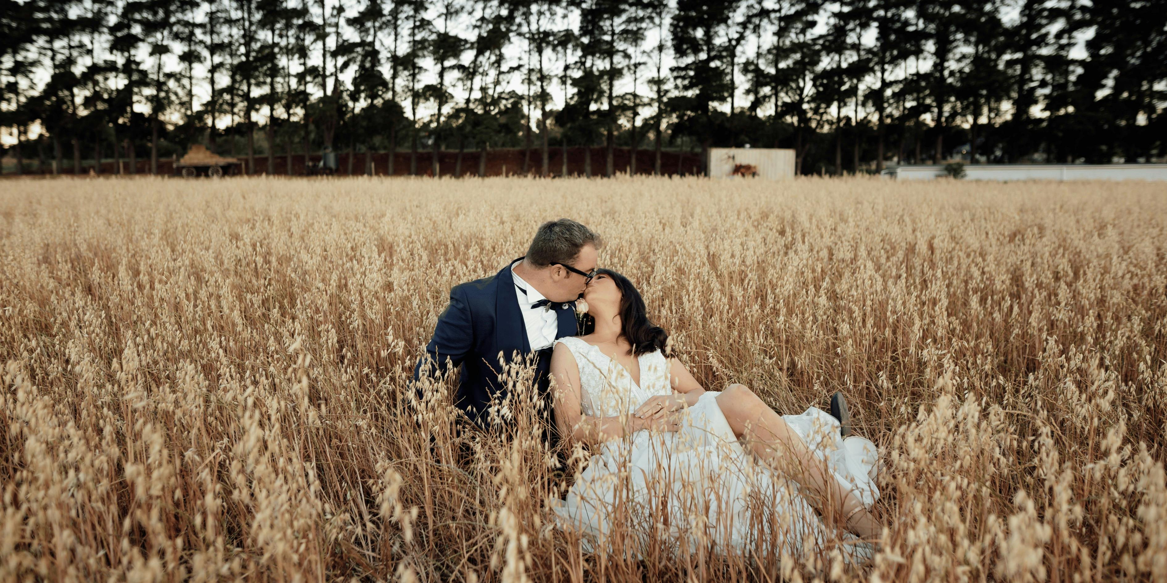 Matt and Hannah basking in the fields of Oneday Estate