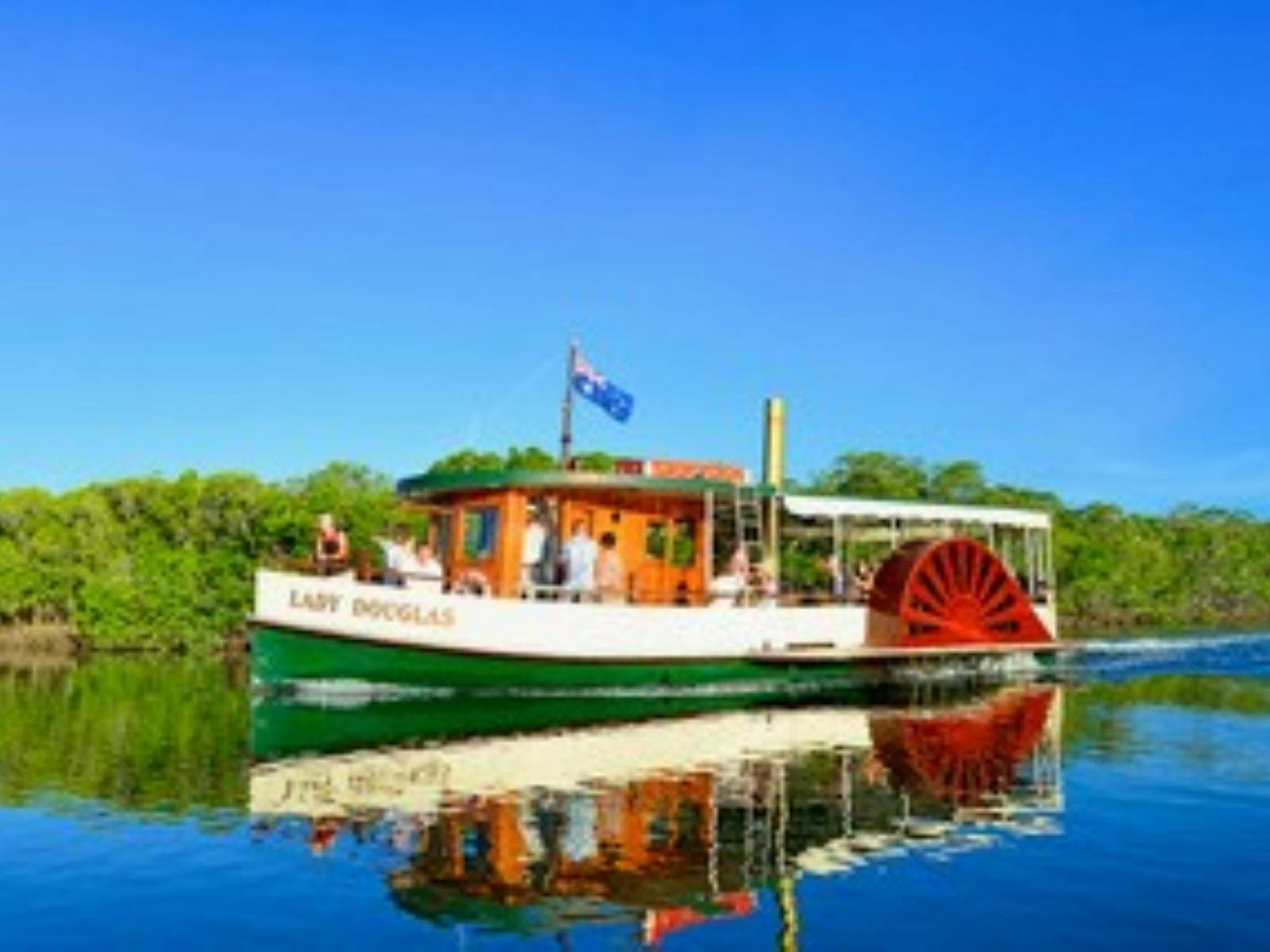 Guests looking for crocodiles on Lady Douglas River Cruises, Port Douglas, Queensland. Guests looking for crocodiles on Lady Douglas River Cruises, Port Douglas, Queensland.