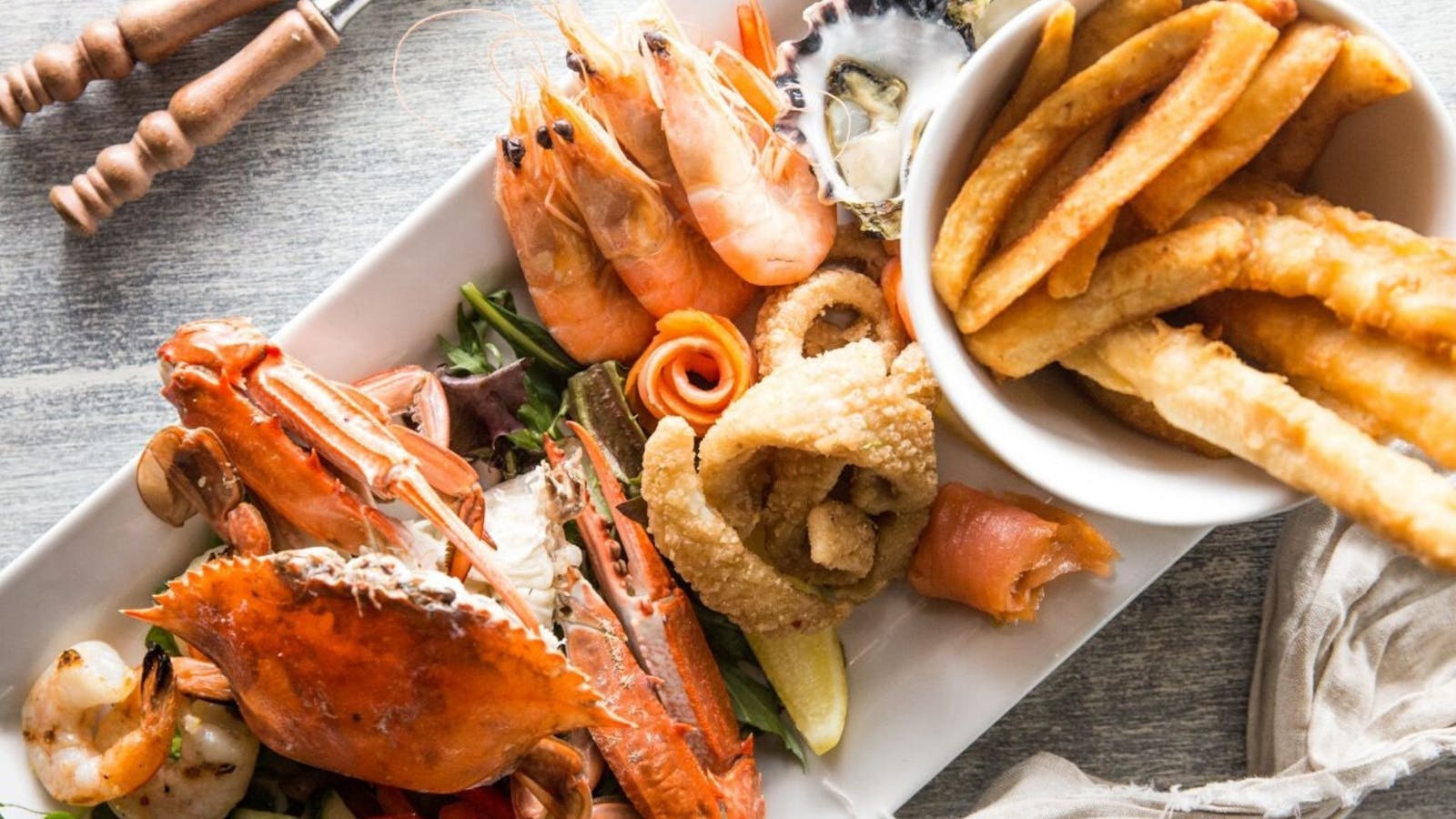 Seafood Platter featuring local produce