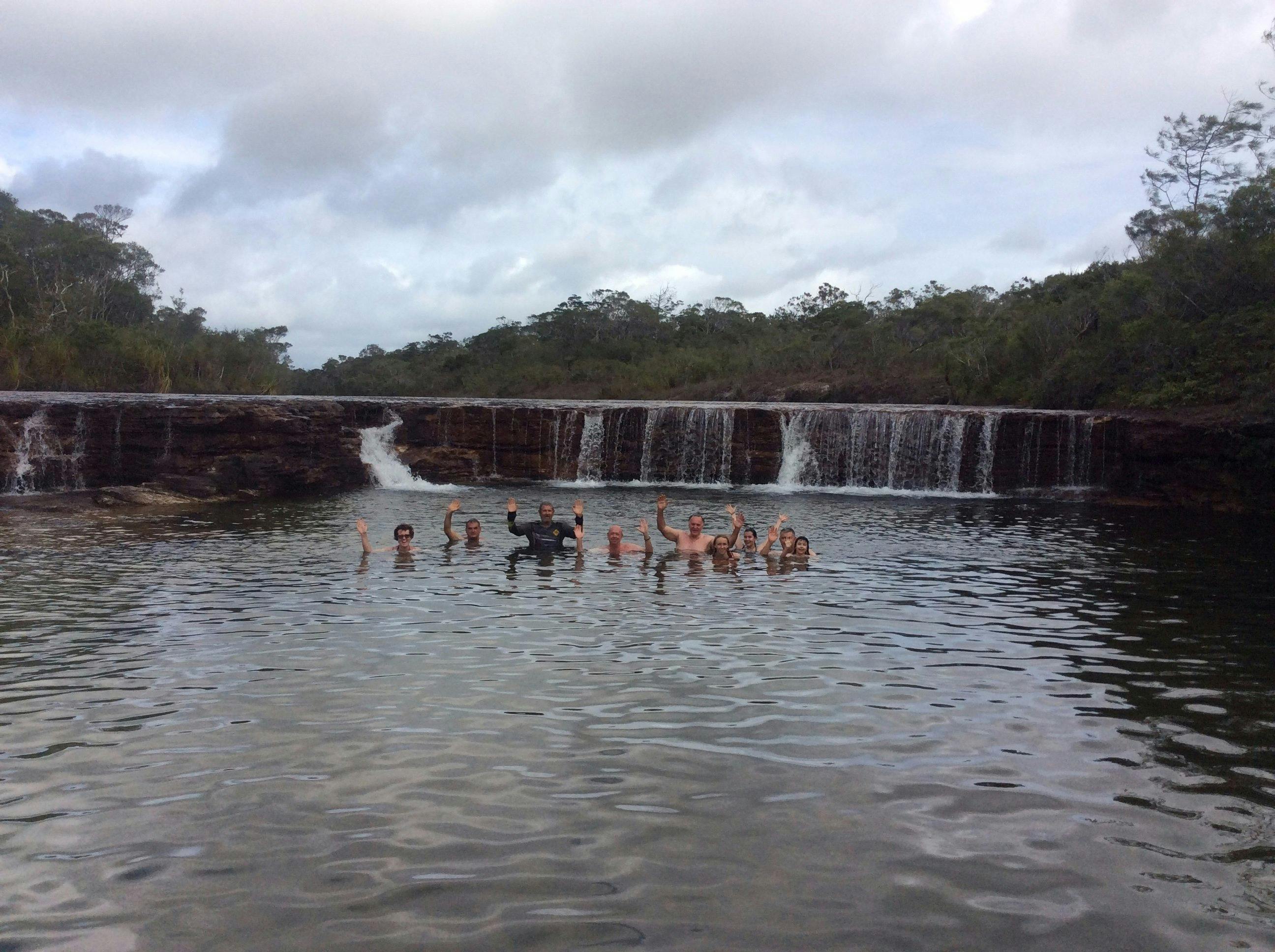 Swimming in Fruitbat Falls