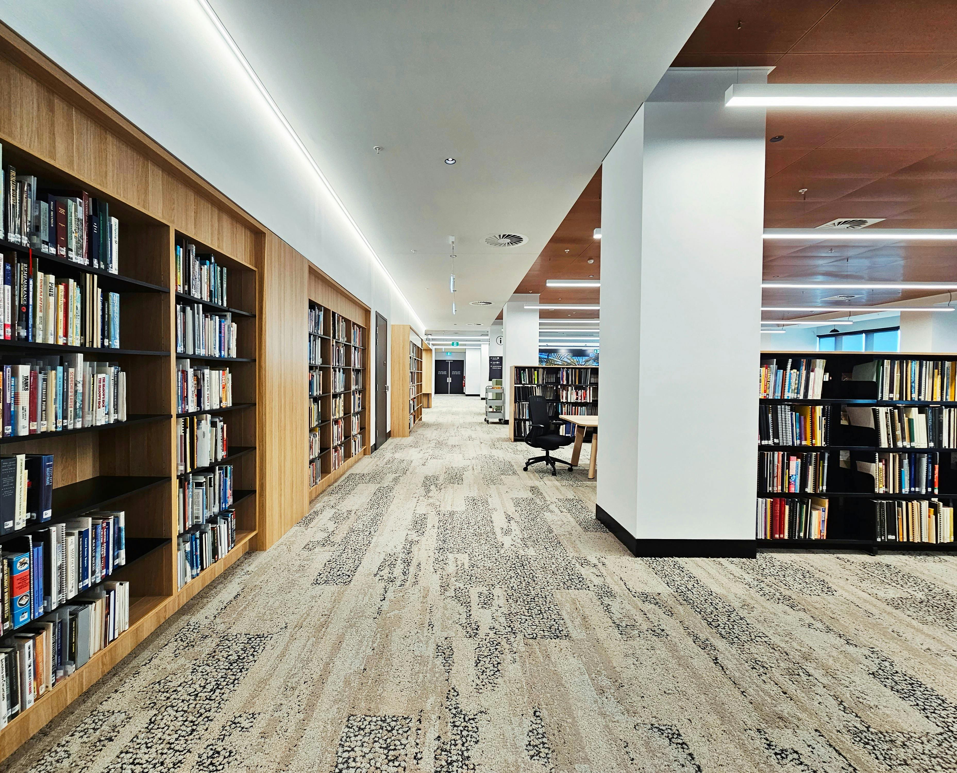 The NT Collection of books at LANT Darwin city.