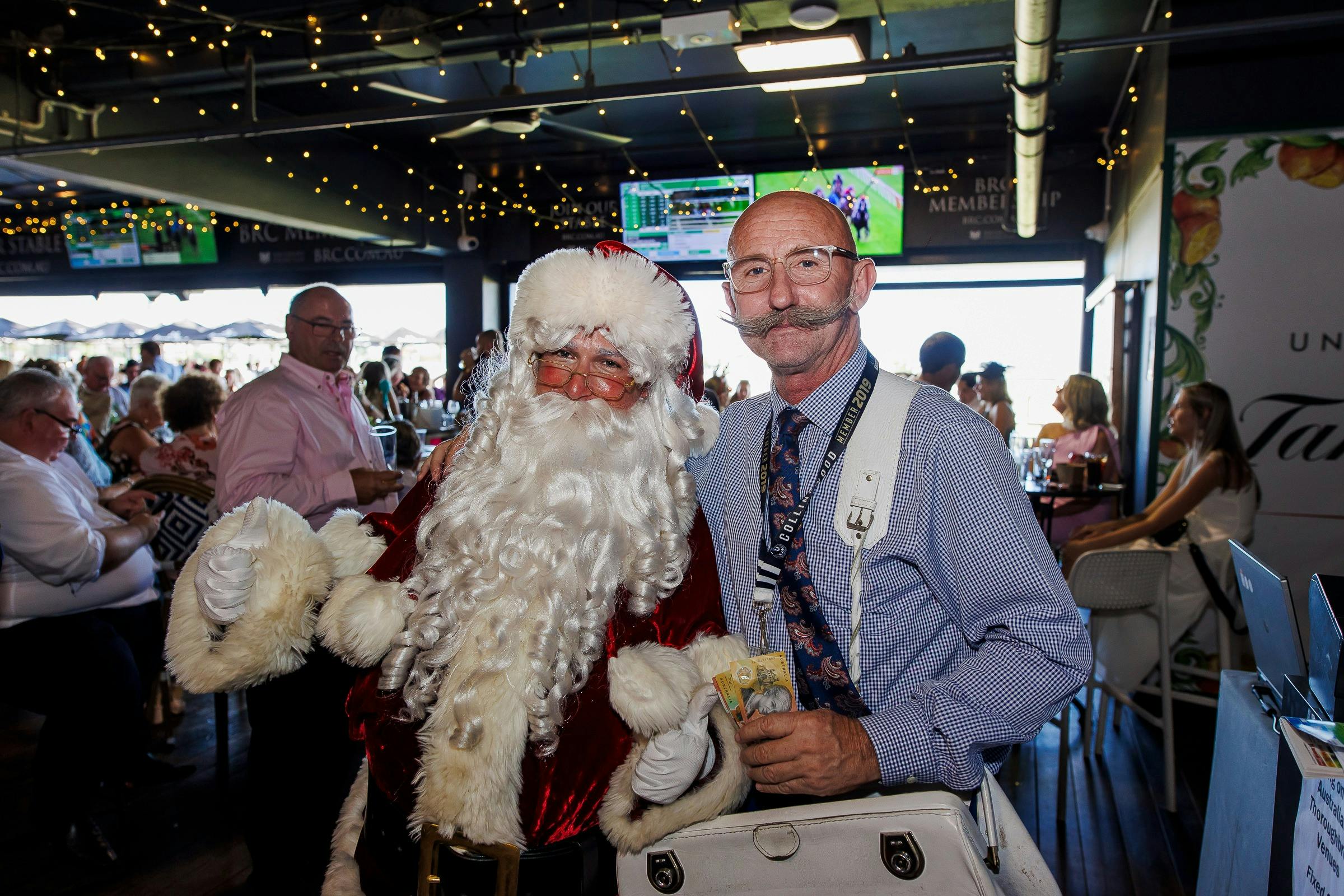 Santa posed with a bookmaker