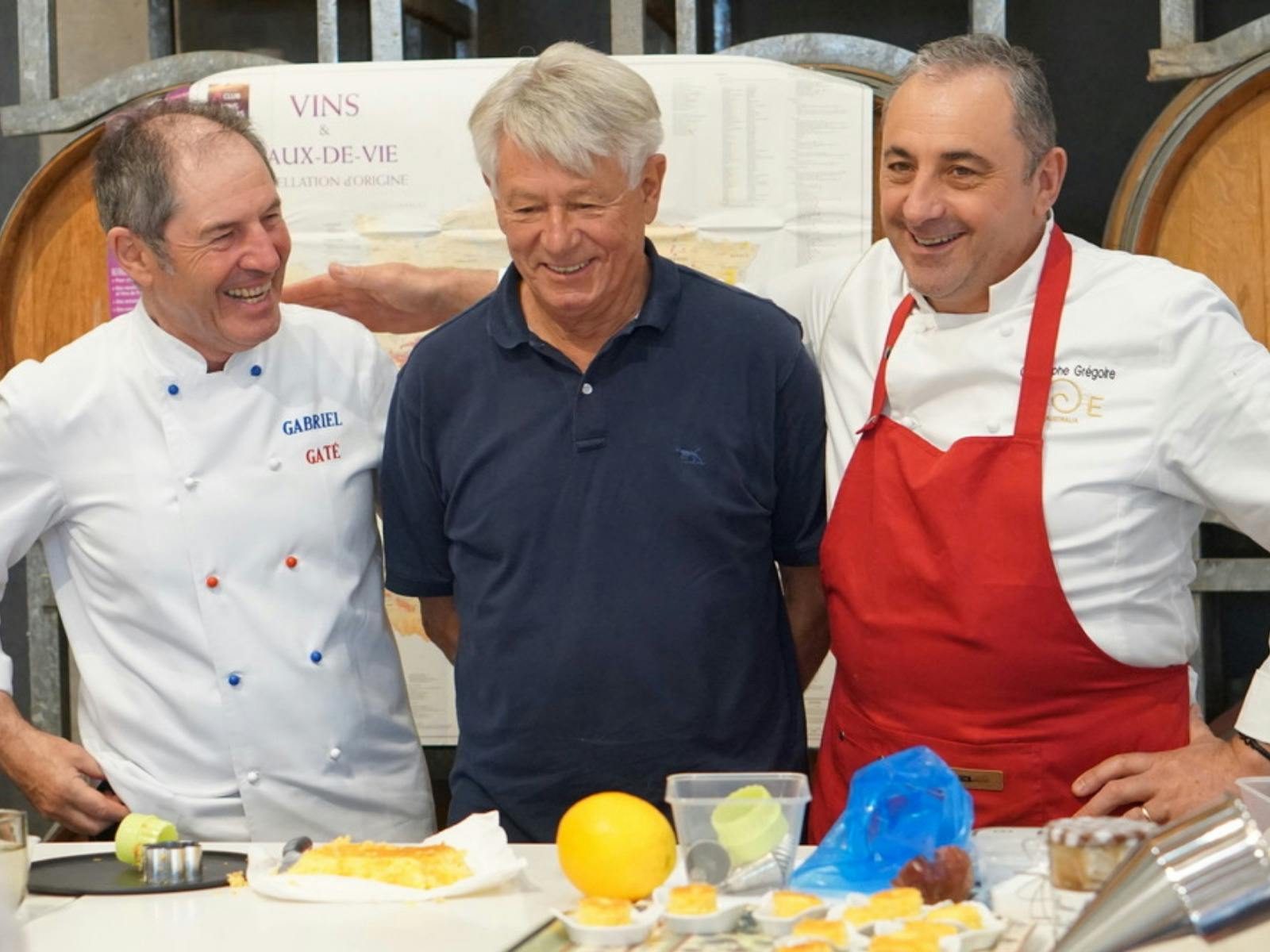 Chef Christophe with chef Gabriel Gate and Dominique Portet