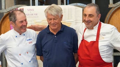 Chef Christophe with chef Gabriel Gate and Dominique Portet