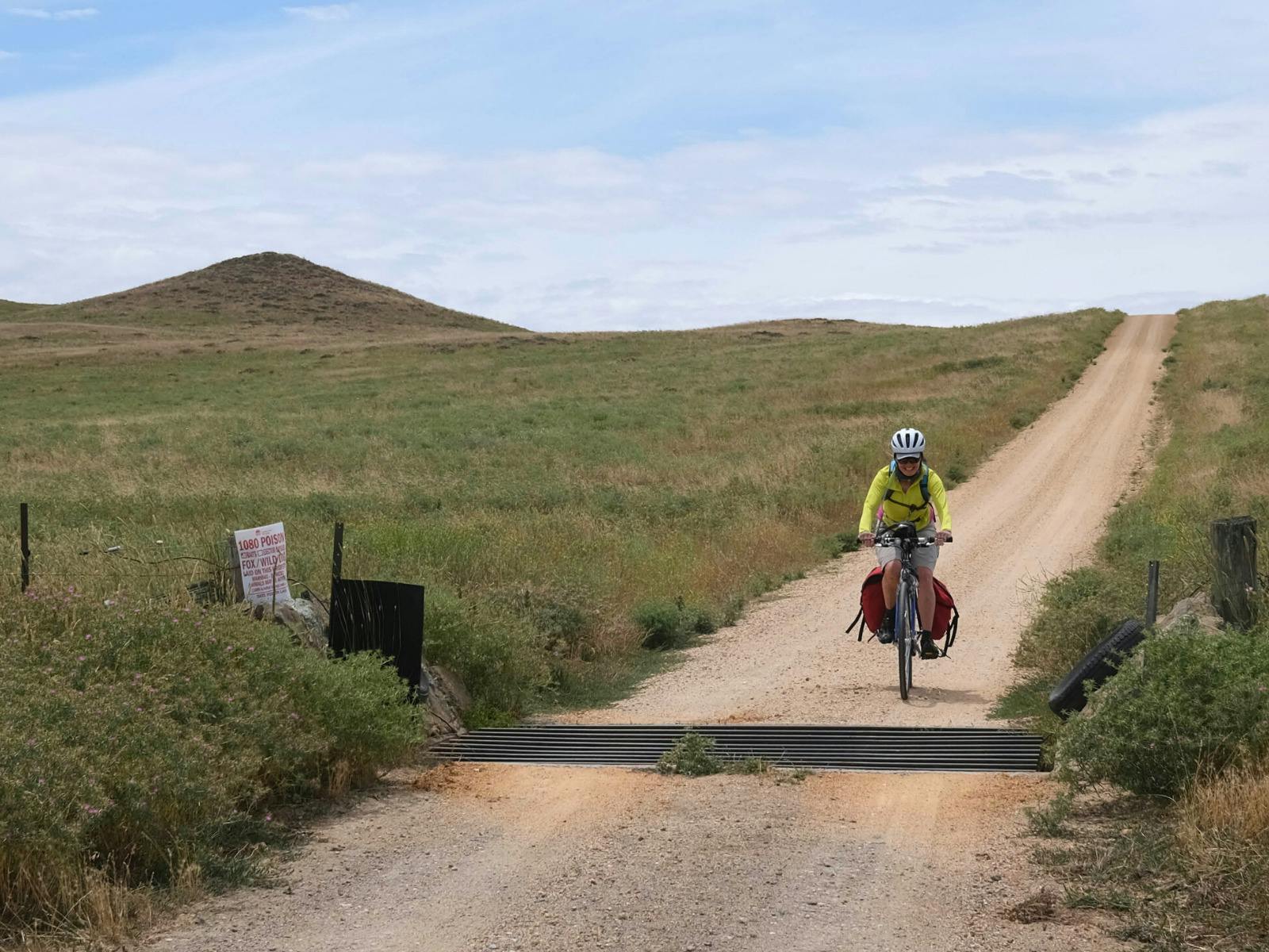 Cattle grids feature on the route to Bombala while cycling between Kosi and the Sea.