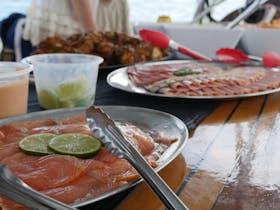 Large smorgasbord lunch on Ocean free,