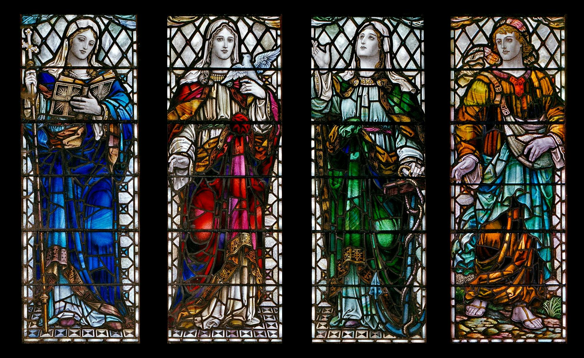 Antique Scottish stained glass windows