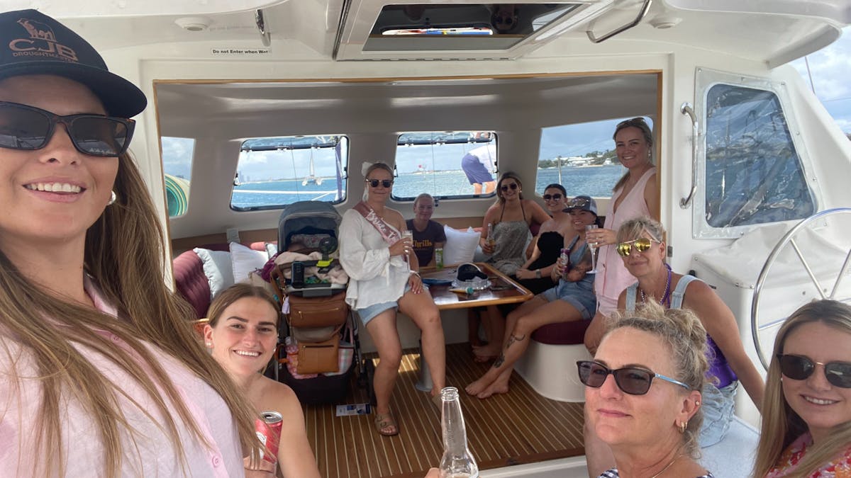 Hens parety on a private Gold Coast  party boat hire