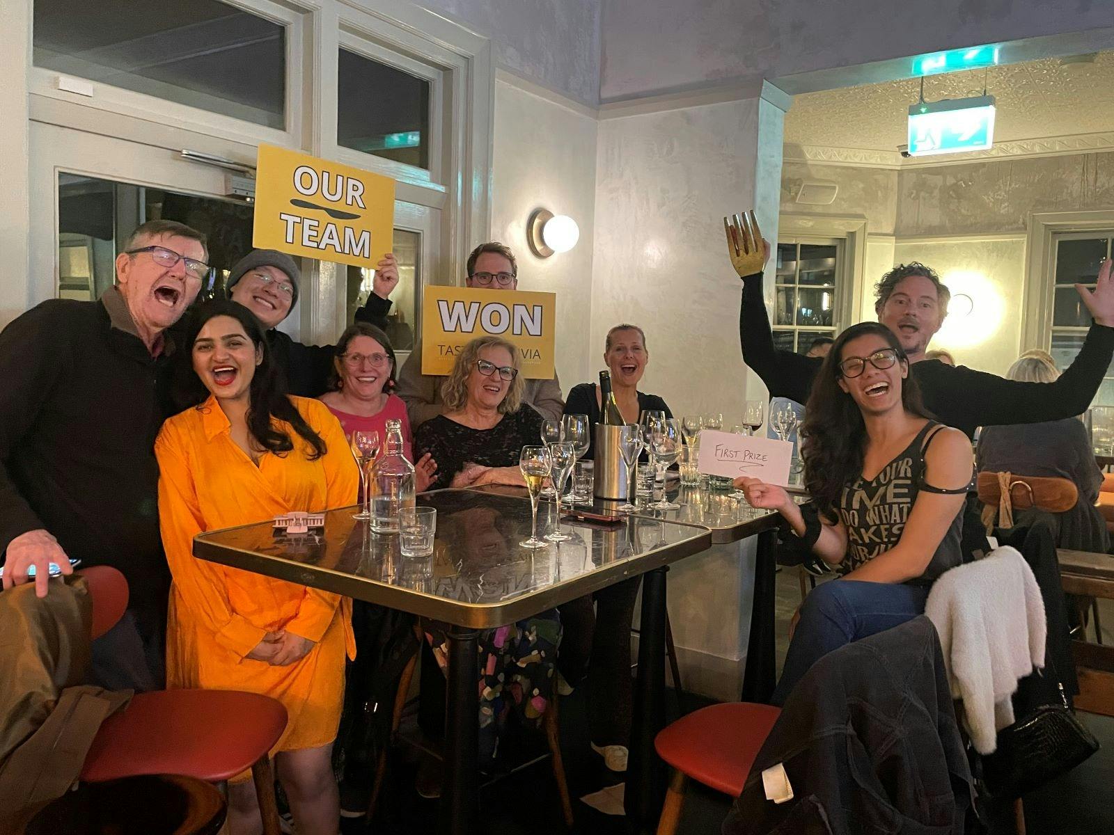 Tasty Trivia food & wine quiz winners