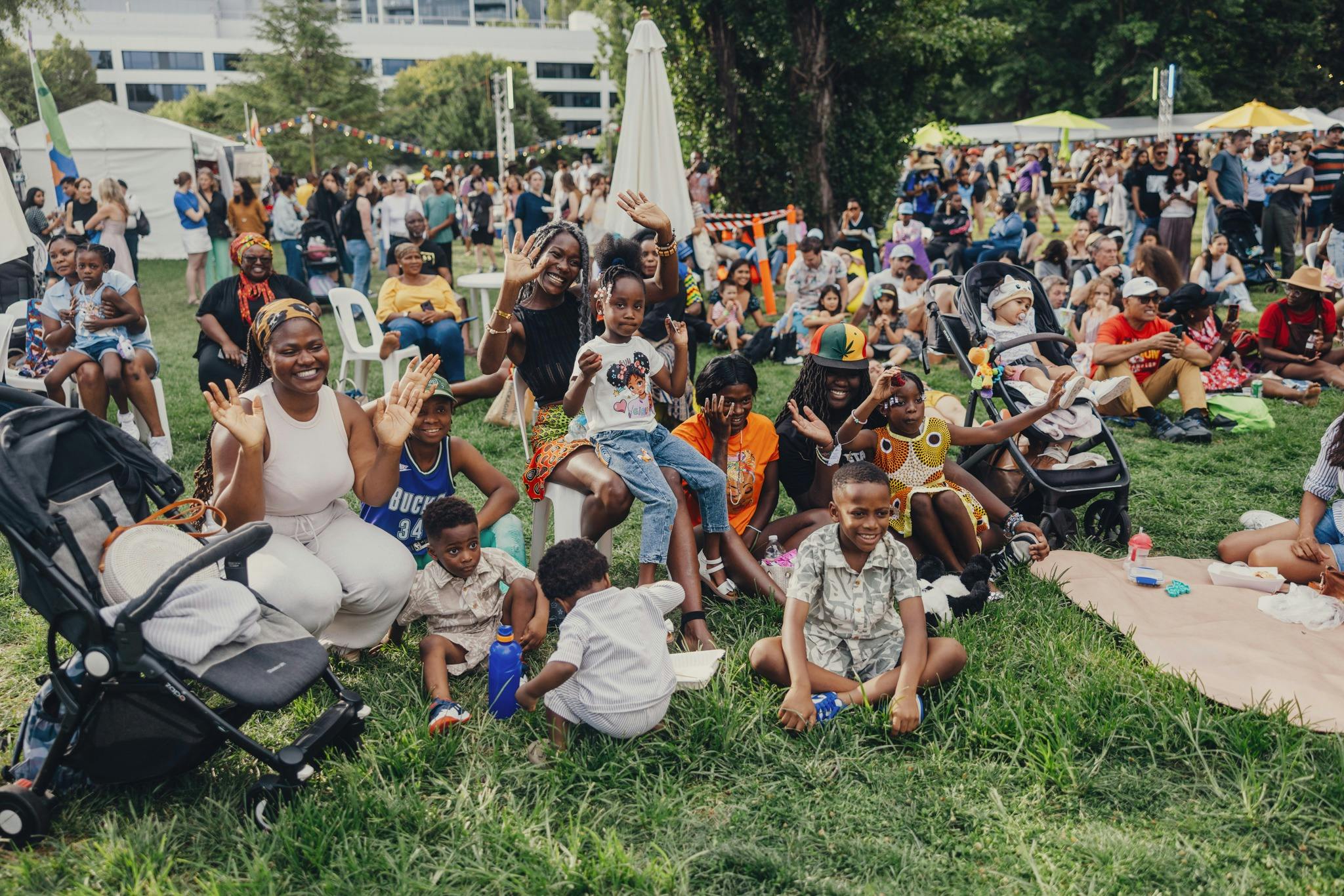 Crowd enjoying performances