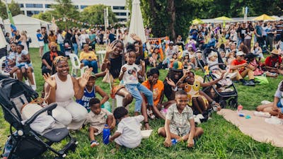 Crowd enjoying performances