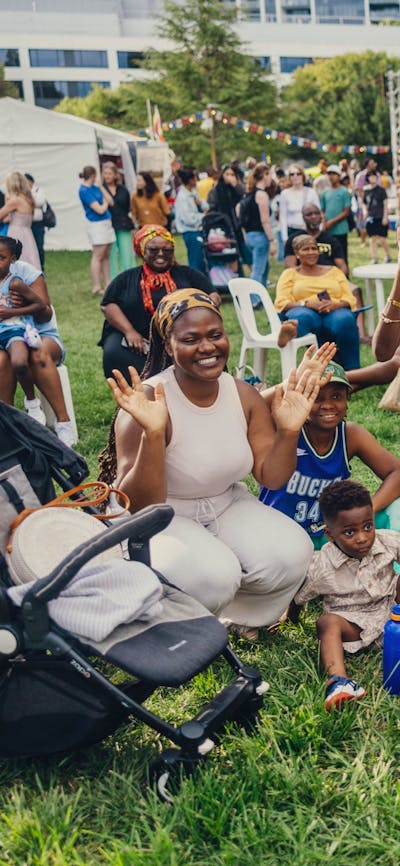 Crowd enjoying performances