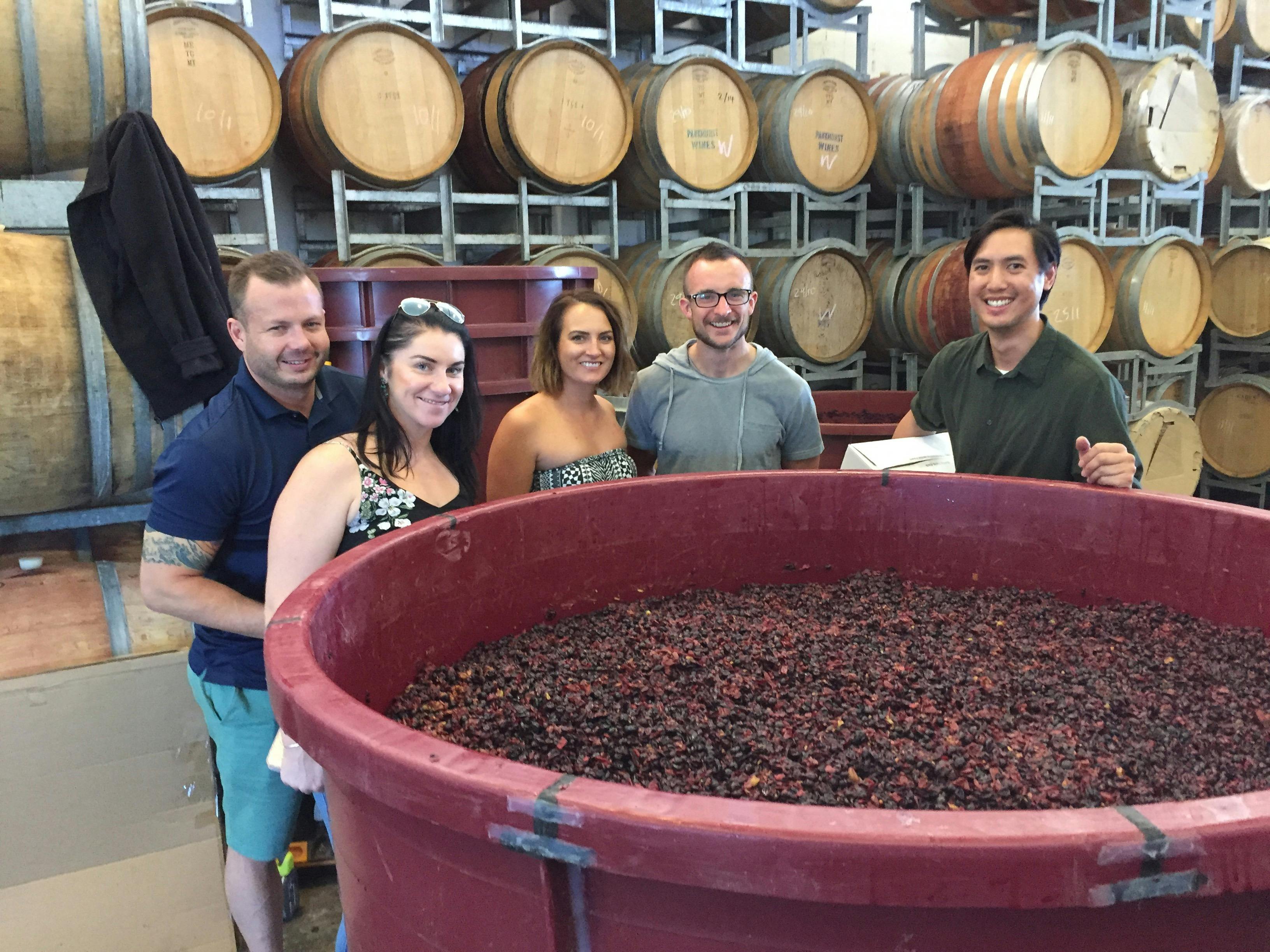 Wine production tour